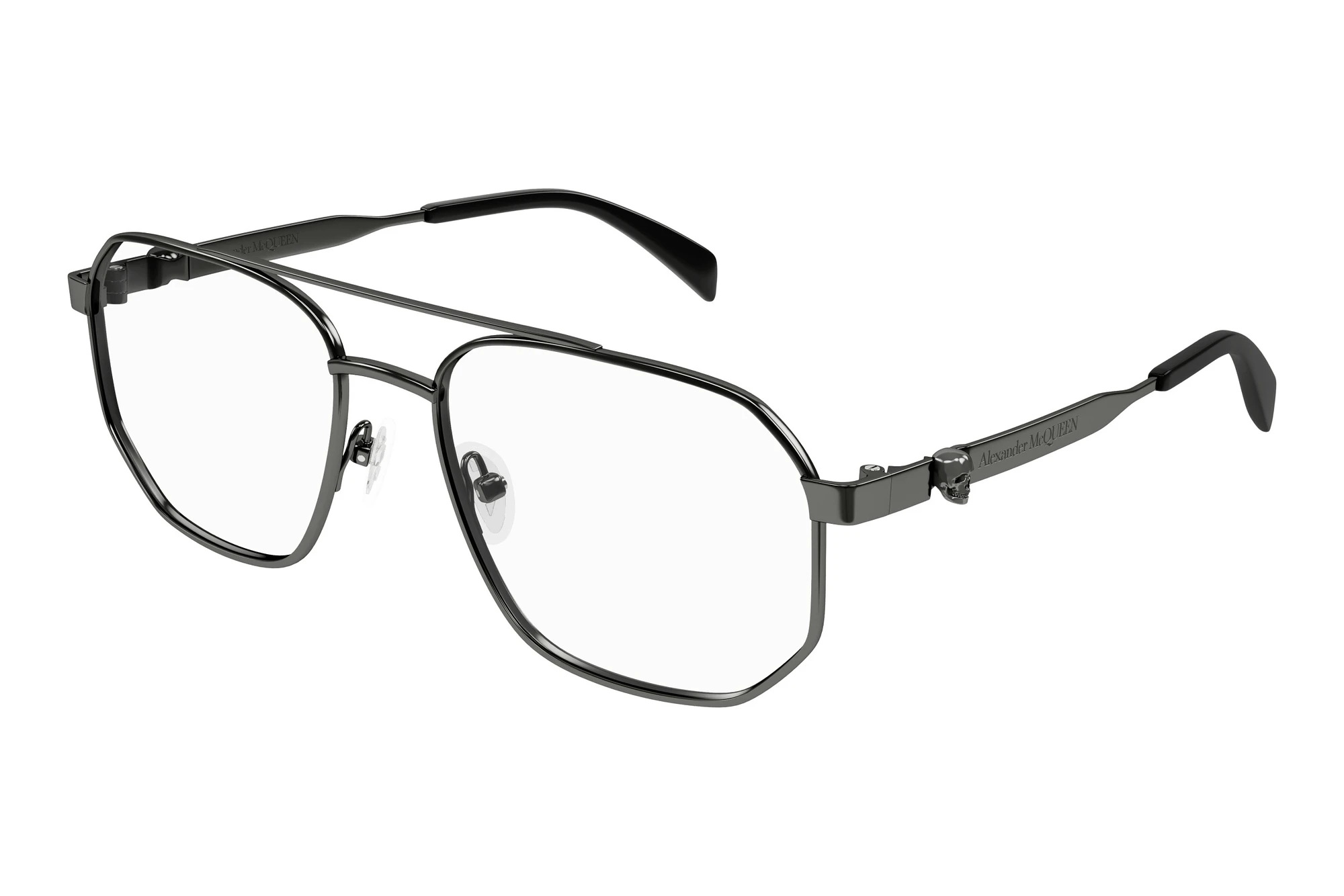 Alexander McQueen AM0459O 001 GUNMETAL Alexander McQueen AM0459O 001 GUNMETAL