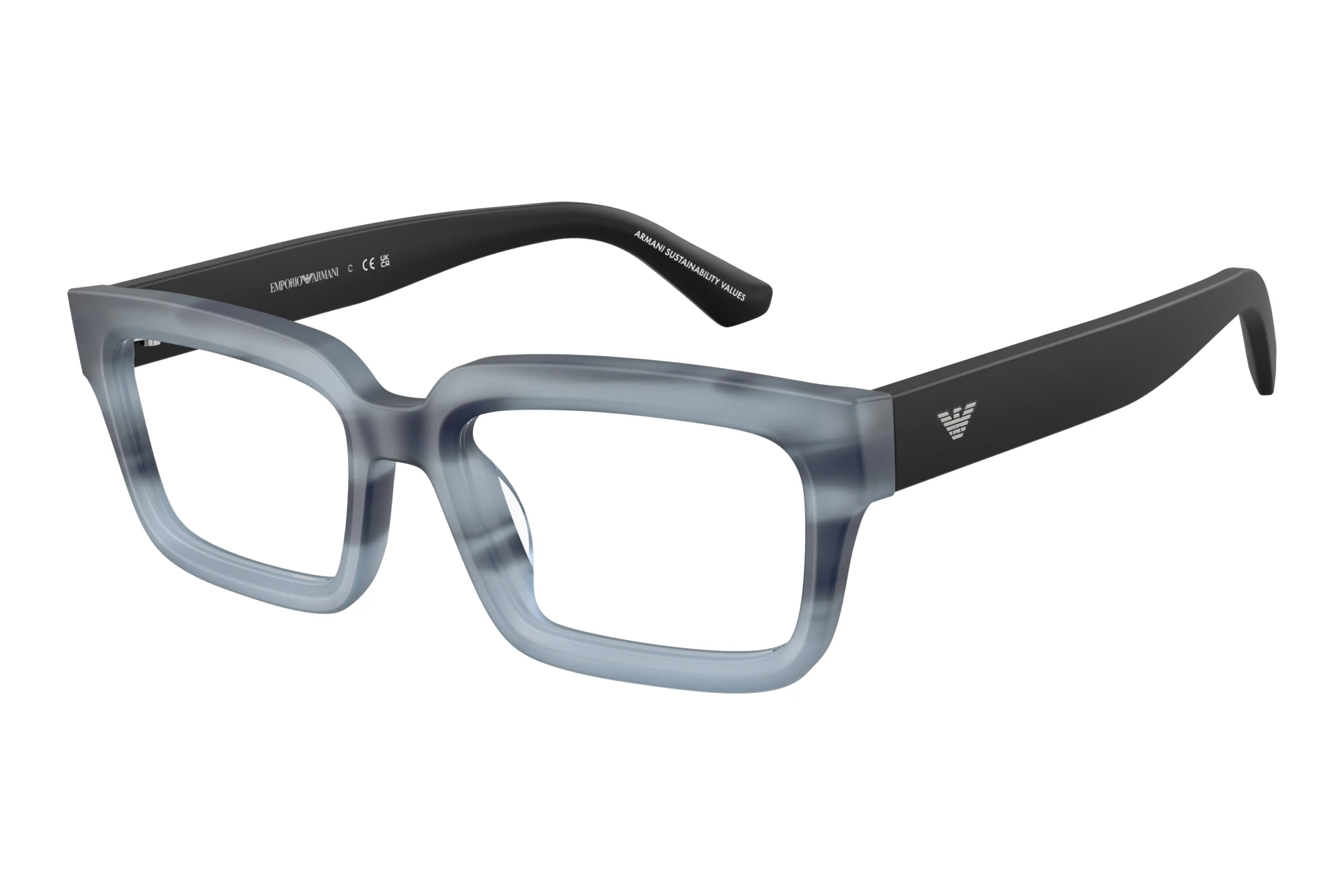 Emporio Armani EA3277U 6368 Striped Havana Blue Emporio Armani EA3277U 6368 Striped Havana Blue