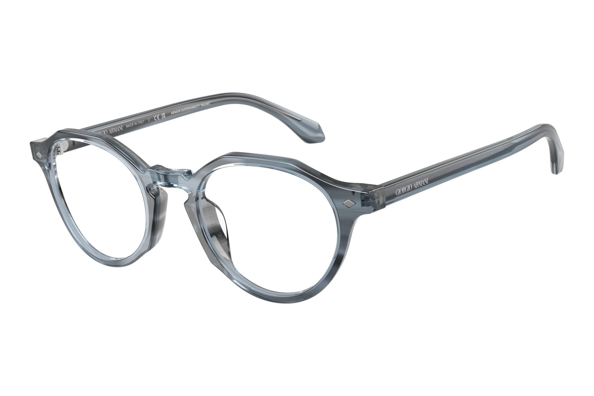 Giorgio Armani AR7264U 6343 Striped Blue Giorgio Armani AR7264U 6343 Striped Blue