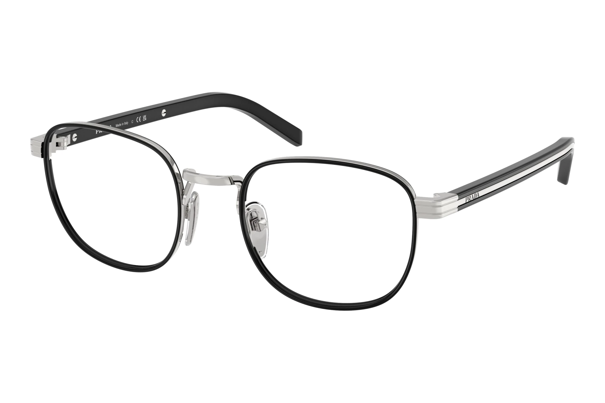 Prada PR D50V 1BC1O1 Silver/Black Prada PR D50V 1BC1O1 Silver/Black