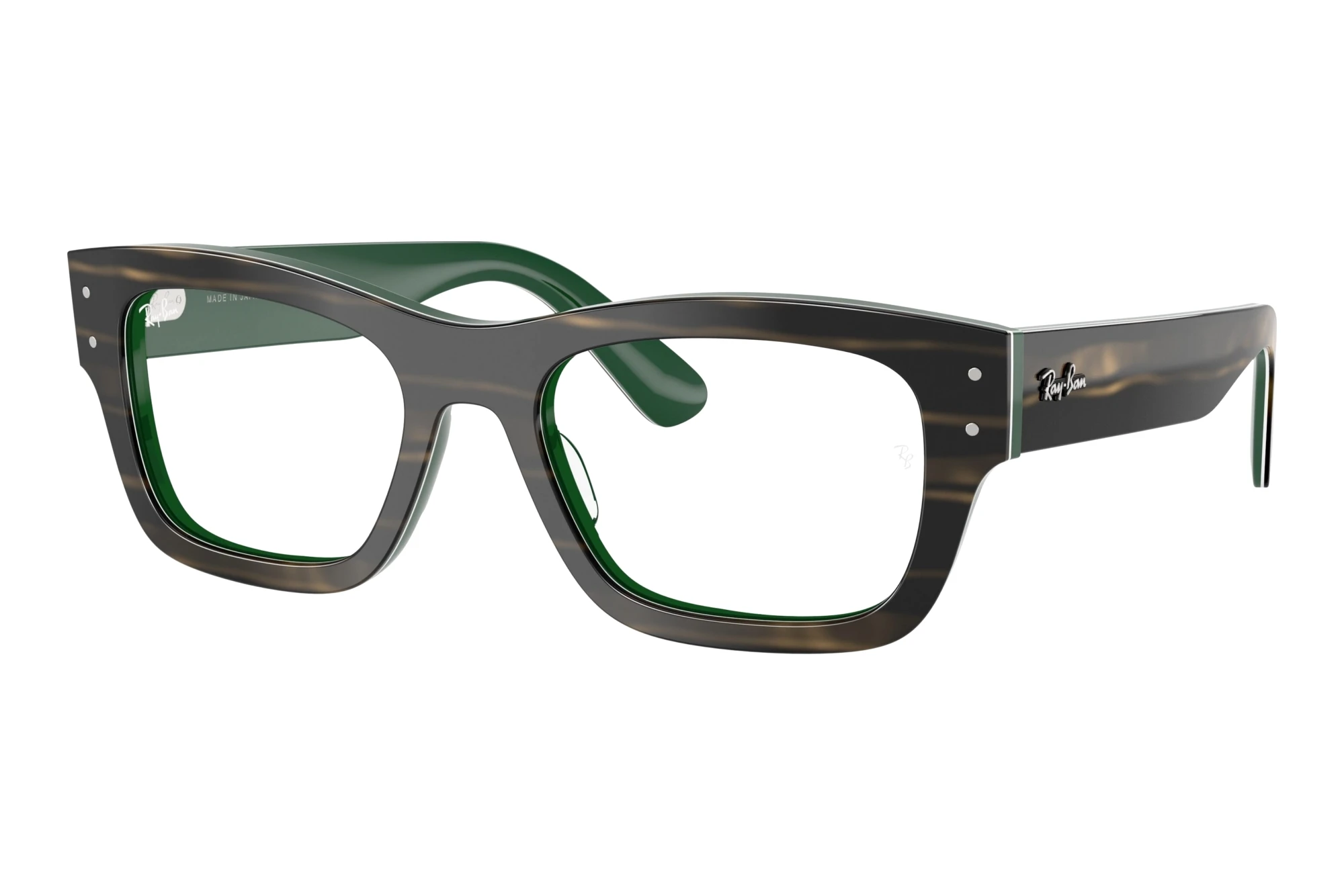 Ray-Ban RX7683V 8392 Striped Green On Green Ray-Ban RX7683V 8392 Striped Green On Green