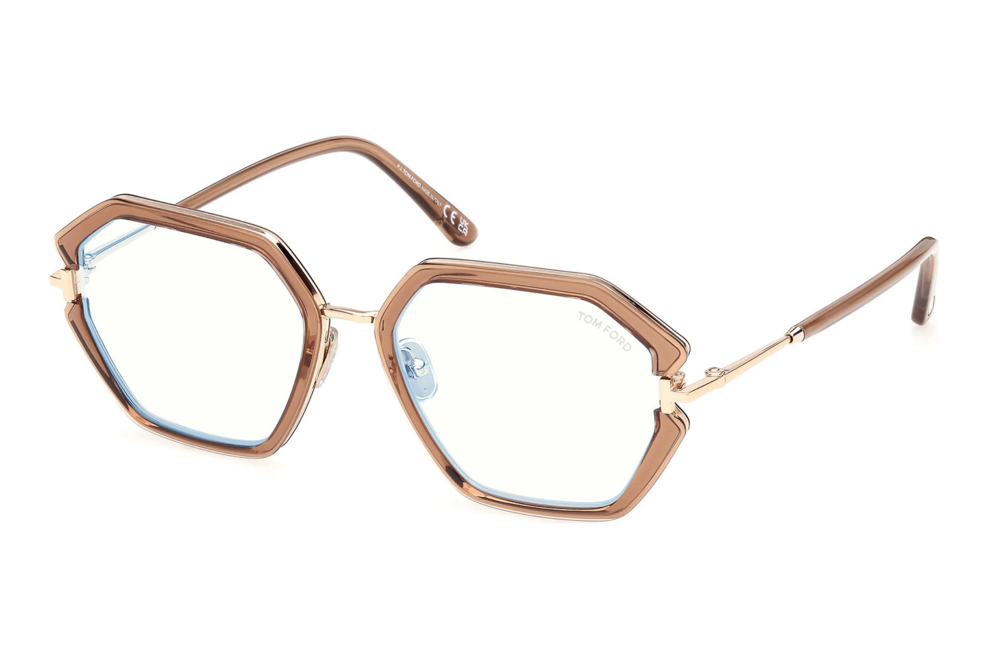 Tom Ford FT6195-B 045 Glänzend Hellbraun Tom Ford FT6195-B 045 Glänzend Hellbraun