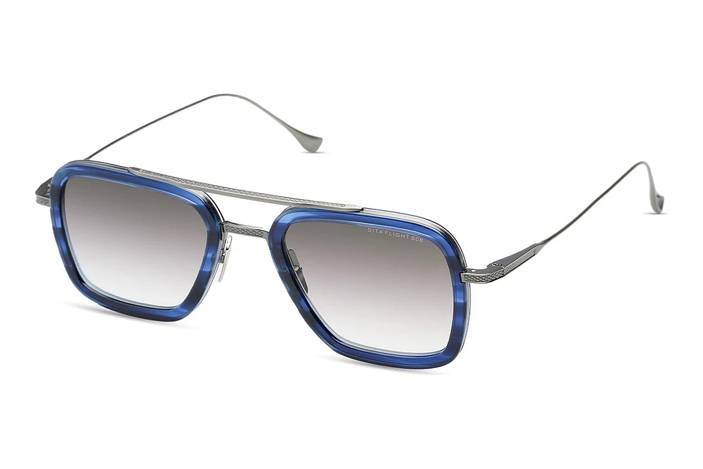 DITA 7806 T GREY TO CLEAR GRADIENTBLUE SWIRL - ANTIQUE SILVER DITA 7806 T GREY TO CLEAR GRADIENTBLUE SWIRL - ANTIQUE SILVER