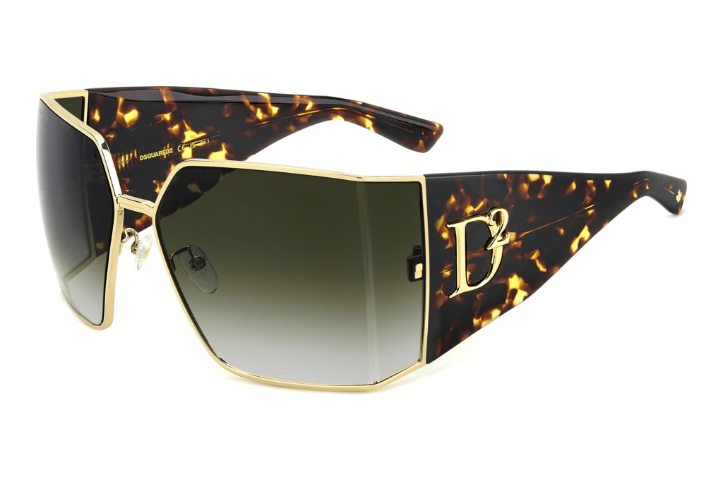 Dsquared2 D2 0154/S J5G/9K GREEN SHADEDGOLD Dsquared2 D2 0154/S J5G/9K GREEN SHADEDGOLD