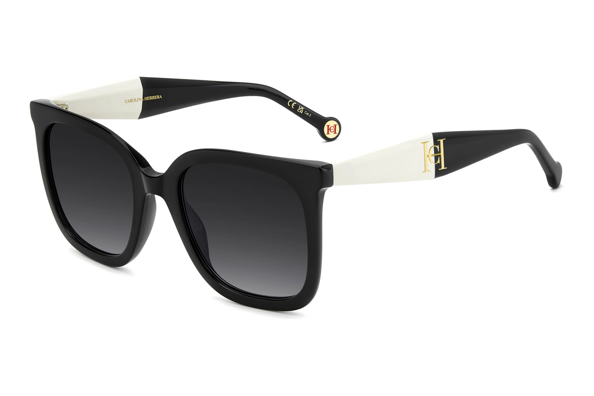 Carolina Herrera HER 0375/G/S 80S/9O DARK GREY SHADEDBLACK WHITE Carolina Herrera HER 0375/G/S 80S/9O DARK GREY SHADEDBLACK WHITE