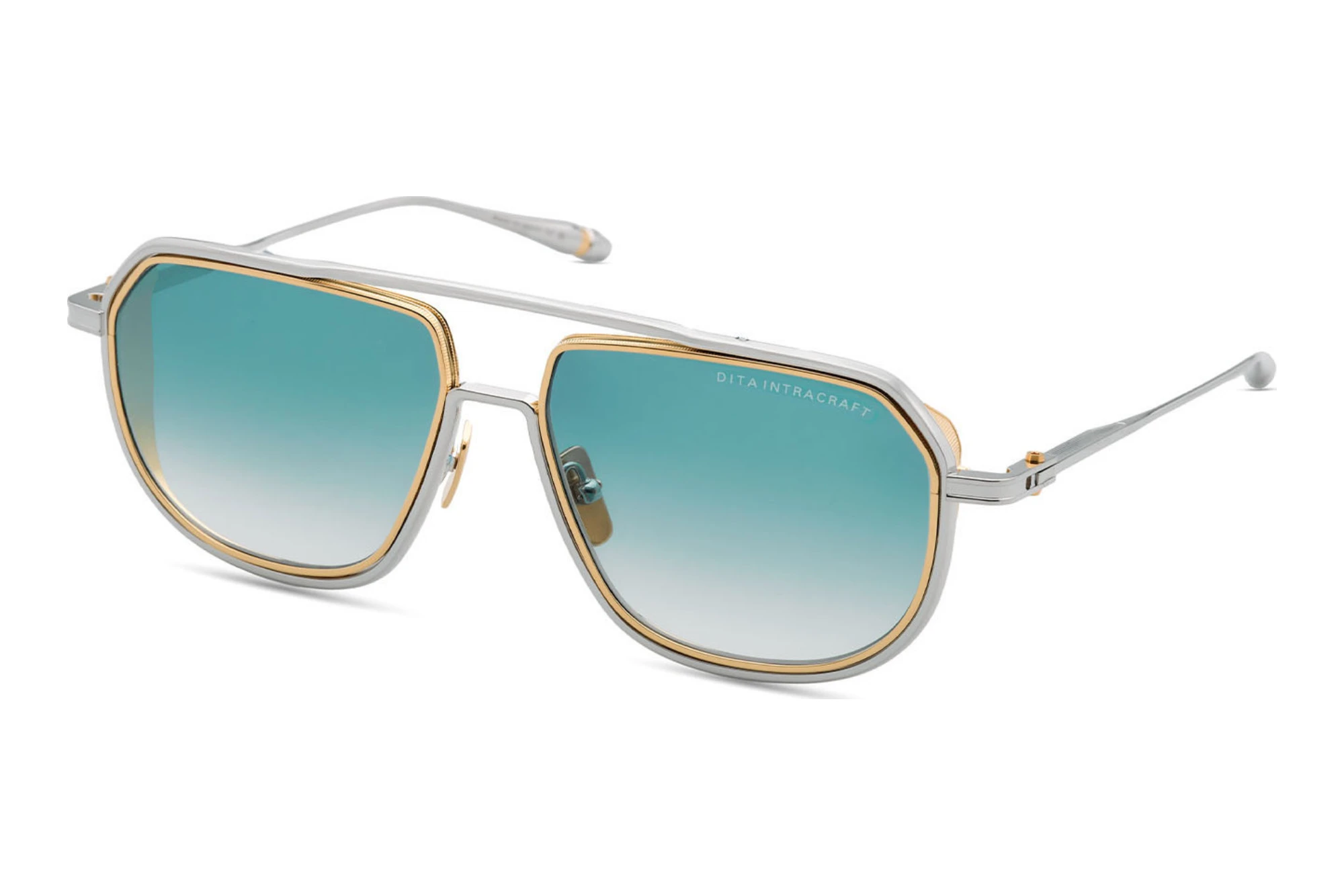 DITA DTS-165 03A TURQUOISE TO CLEAR GRADIENTSILVER - YELLOW GOLD DITA DTS-165 03A TURQUOISE TO CLEAR GRADIENTSILVER - YELLOW GOLD