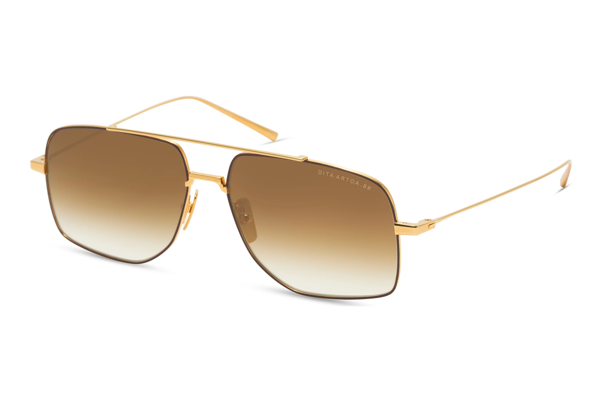 DITA DTS-190 01A DARK BROWN TO CLEAR GRADIENTYELLOW GOLD - CAPPUCCINO DITA DTS-190 01A DARK BROWN TO CLEAR GRADIENTYELLOW GOLD - CAPPUCCINO