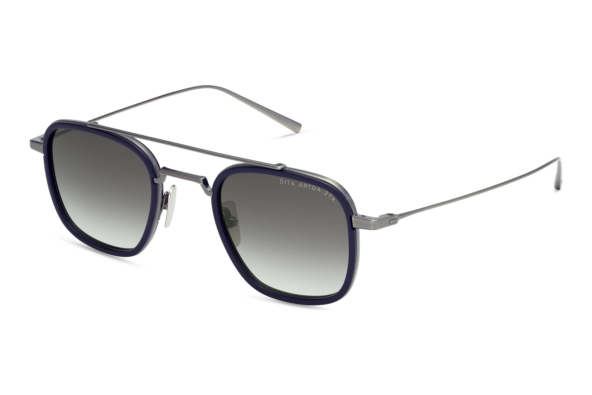 DITA DTS-474 01A GREY TO CLEAR GRADIENTANTIQUE SILVER - NAVY DITA DTS-474 01A GREY TO CLEAR GRADIENTANTIQUE SILVER - NAVY