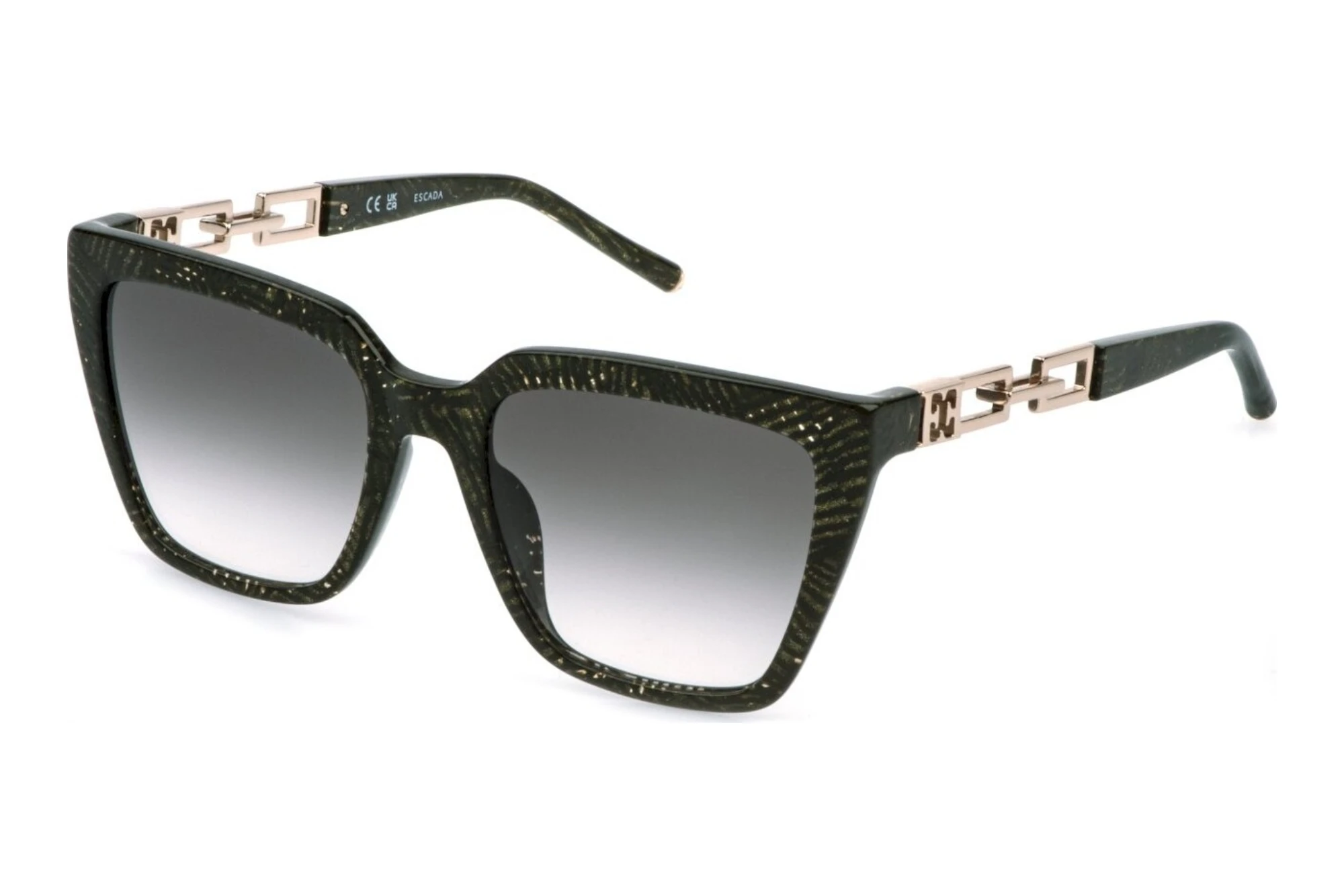 Escada SESG39 02AQ SMOKE GRADIENTSHINY GLITTERY GREEN Escada SESG39 02AQ SMOKE GRADIENTSHINY GLITTERY GREEN