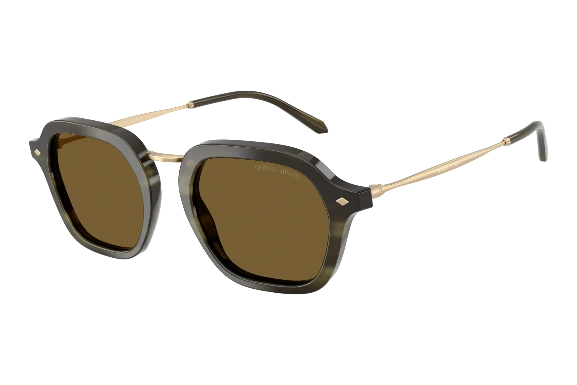 Giorgio Armani AR6190 616873 Dark BrownStripped Green Giorgio Armani AR6190 616873 Dark BrownStripped Green