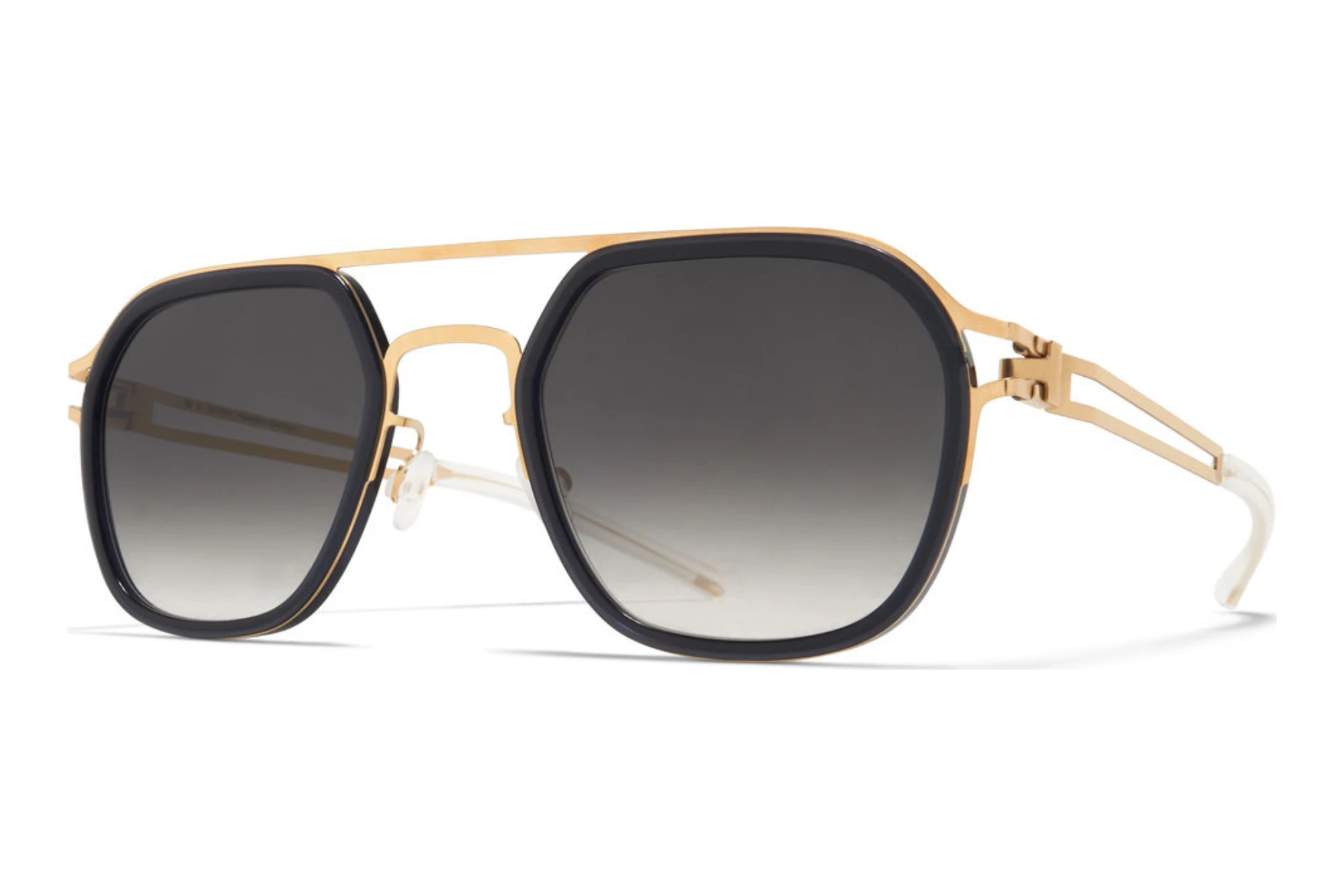 MYKITA LEELAND SUN 768 Raw Black GradientA76-Glossy Gold/Milky Indigo MYKITA LEELAND SUN 768 Raw Black GradientA76-Glossy Gold/Milky Indigo