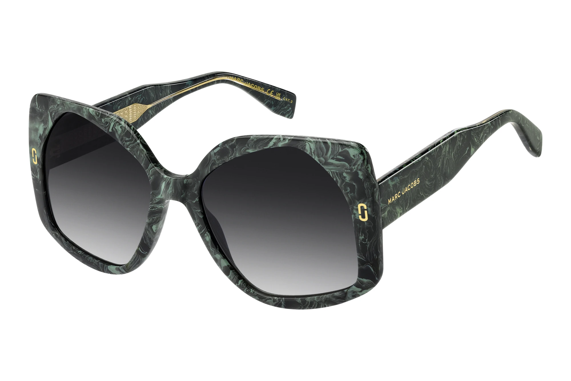 Marc Jacobs MJ 1133/S JRI/9O DARK GREY SHADEDMARBLE GREEN Marc Jacobs MJ 1133/S JRI/9O DARK GREY SHADEDMARBLE GREEN