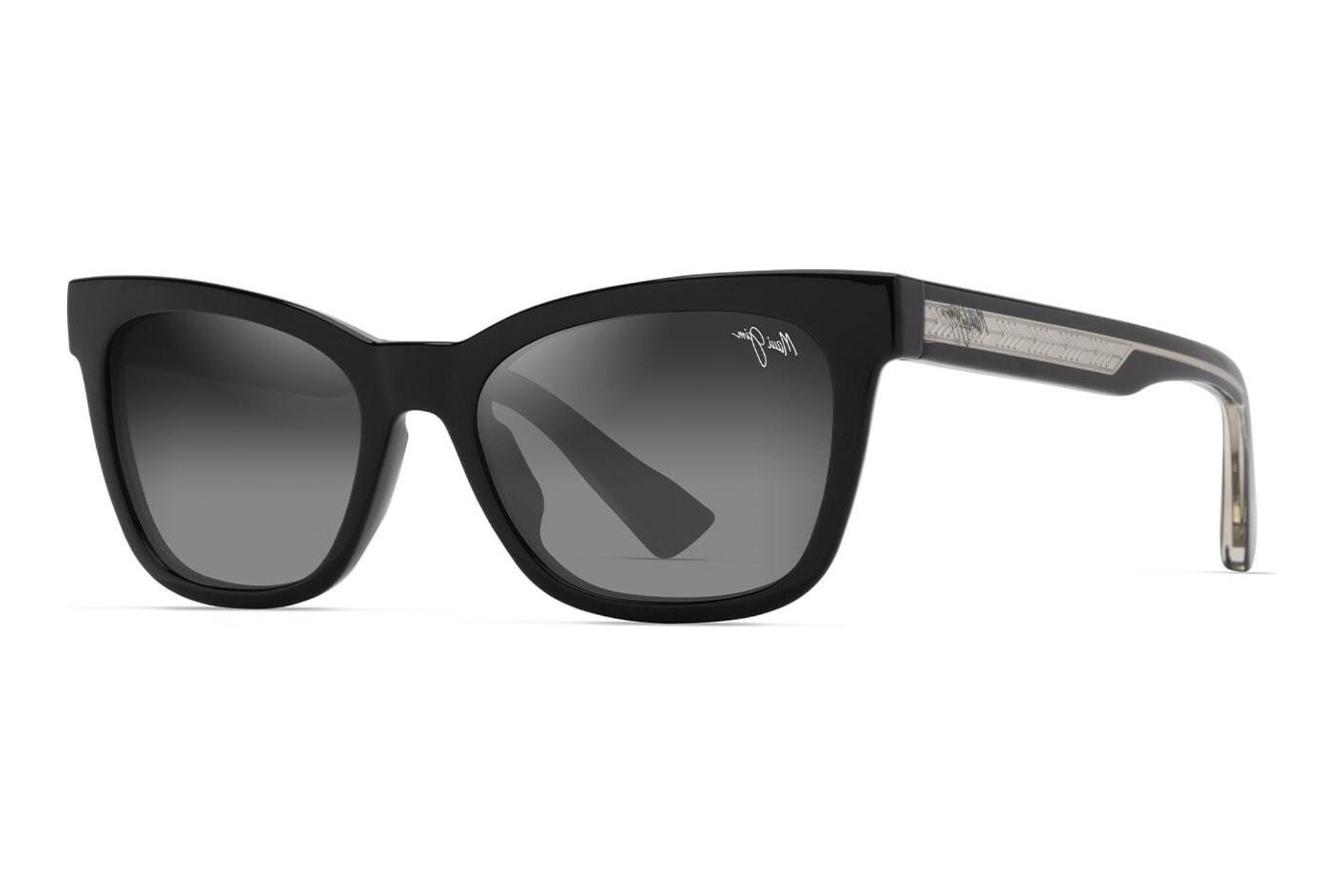 Maui Jim Hiwahiwa GS689-02 Neutral GreyShiny Black w/Trans Light Grey Maui Jim Hiwahiwa GS689-02 Neutral GreyShiny Black w/Trans Light Grey