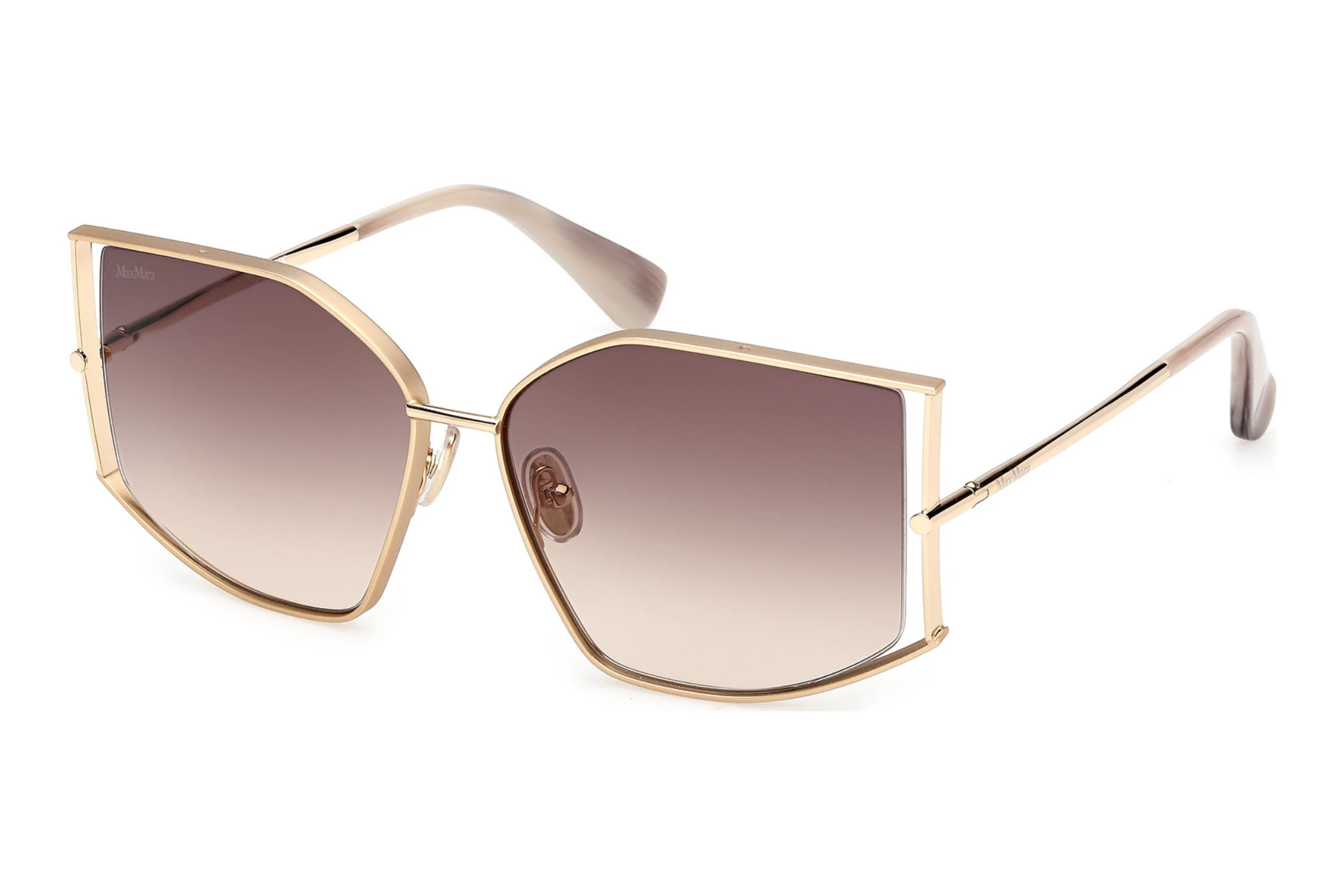 Max Mara MM0142 32F braun verlaufendGlänzend Blassgold Max Mara MM0142 32F braun verlaufendGlänzend Blassgold