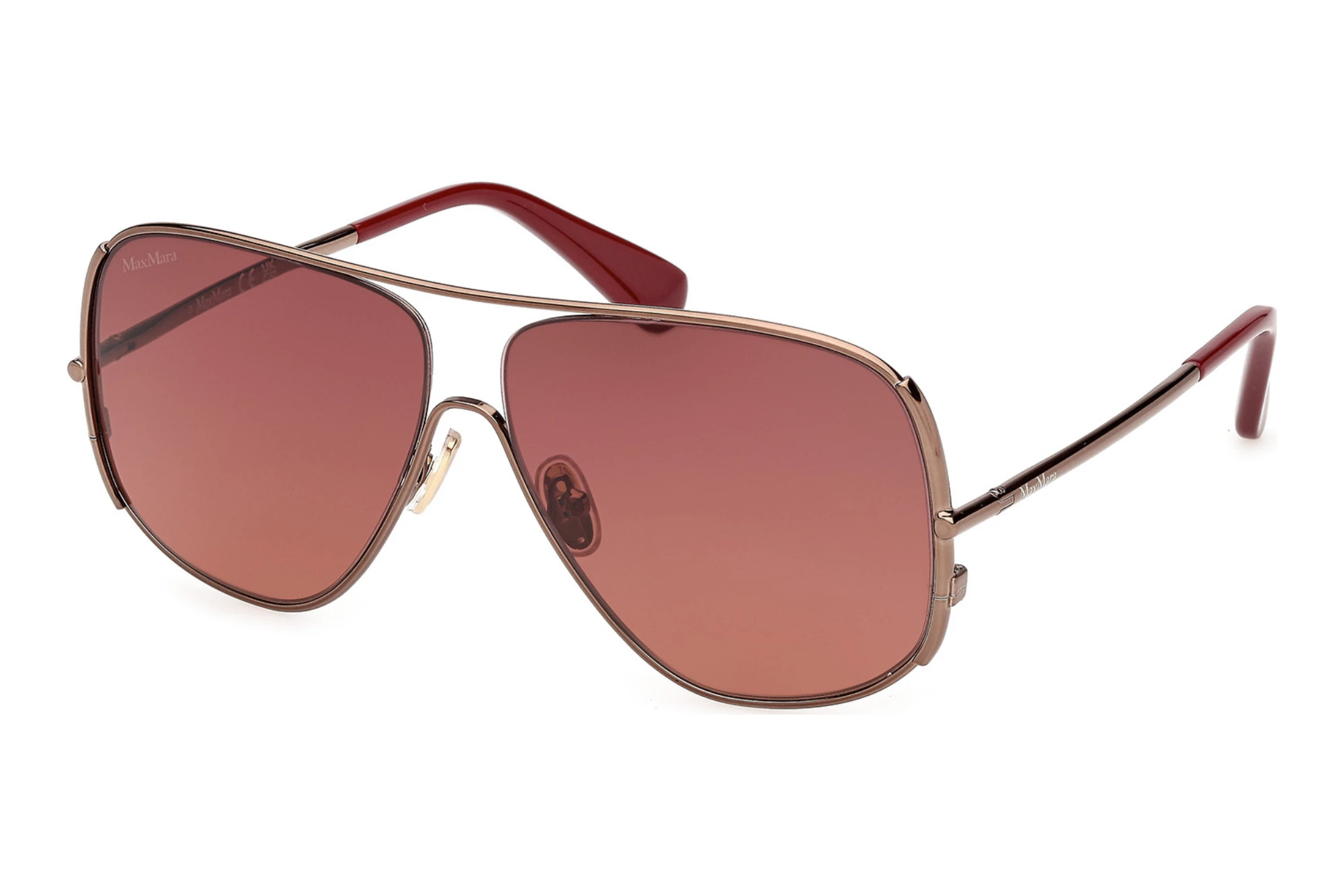 Max Mara MM0190 33T braun verlaufendGlänzend Rose Gold Max Mara MM0190 33T braun verlaufendGlänzend Rose Gold