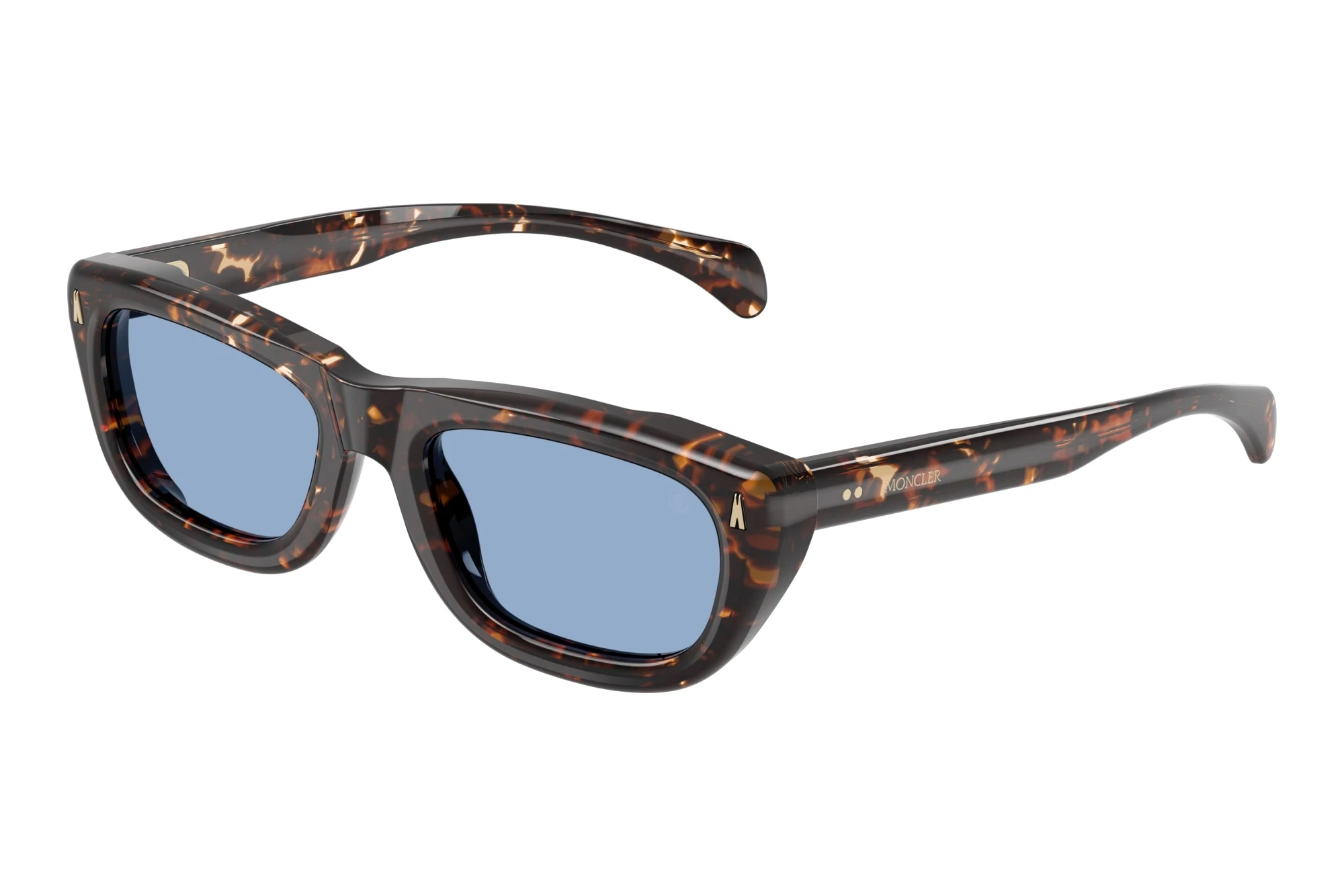 Moncler ME6037 304880 Solid Light BlueShiny Butter Havana Moncler ME6037 304880 Solid Light BlueShiny Butter Havana