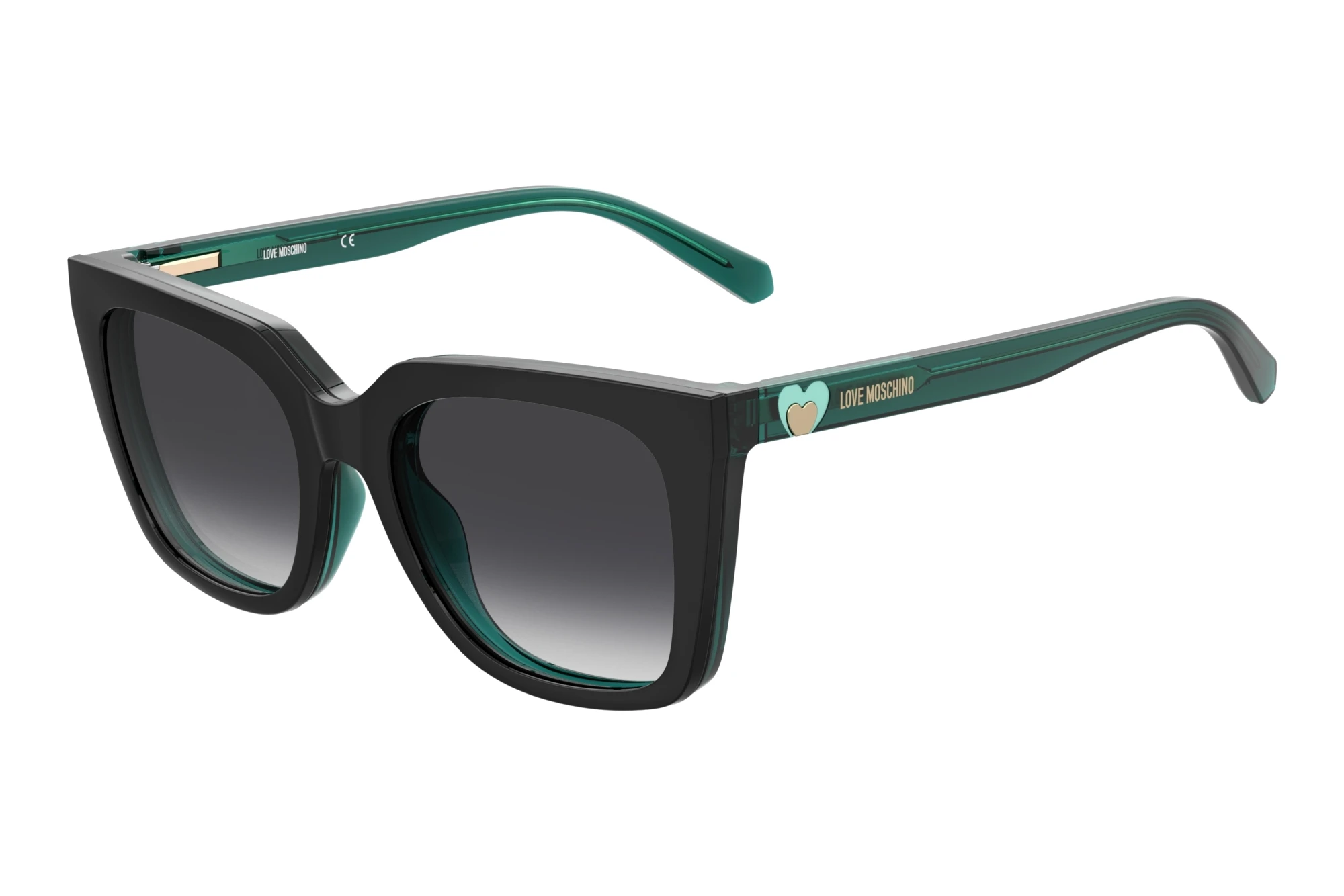 Moschino MOL055/CS ETJ/9O DARK GREY SHADEDBLACK TEAL Moschino MOL055/CS ETJ/9O DARK GREY SHADEDBLACK TEAL