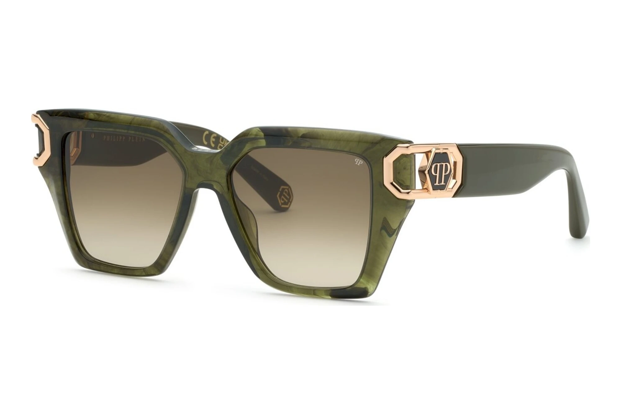 Philipp Plein SPP213M 0VAD BROWN GRADIENT BROWNSHINY GREEN/BLACK MELANGE Philipp Plein SPP213M 0VAD BROWN GRADIENT BROWNSHINY GREEN/BLACK MELANGE