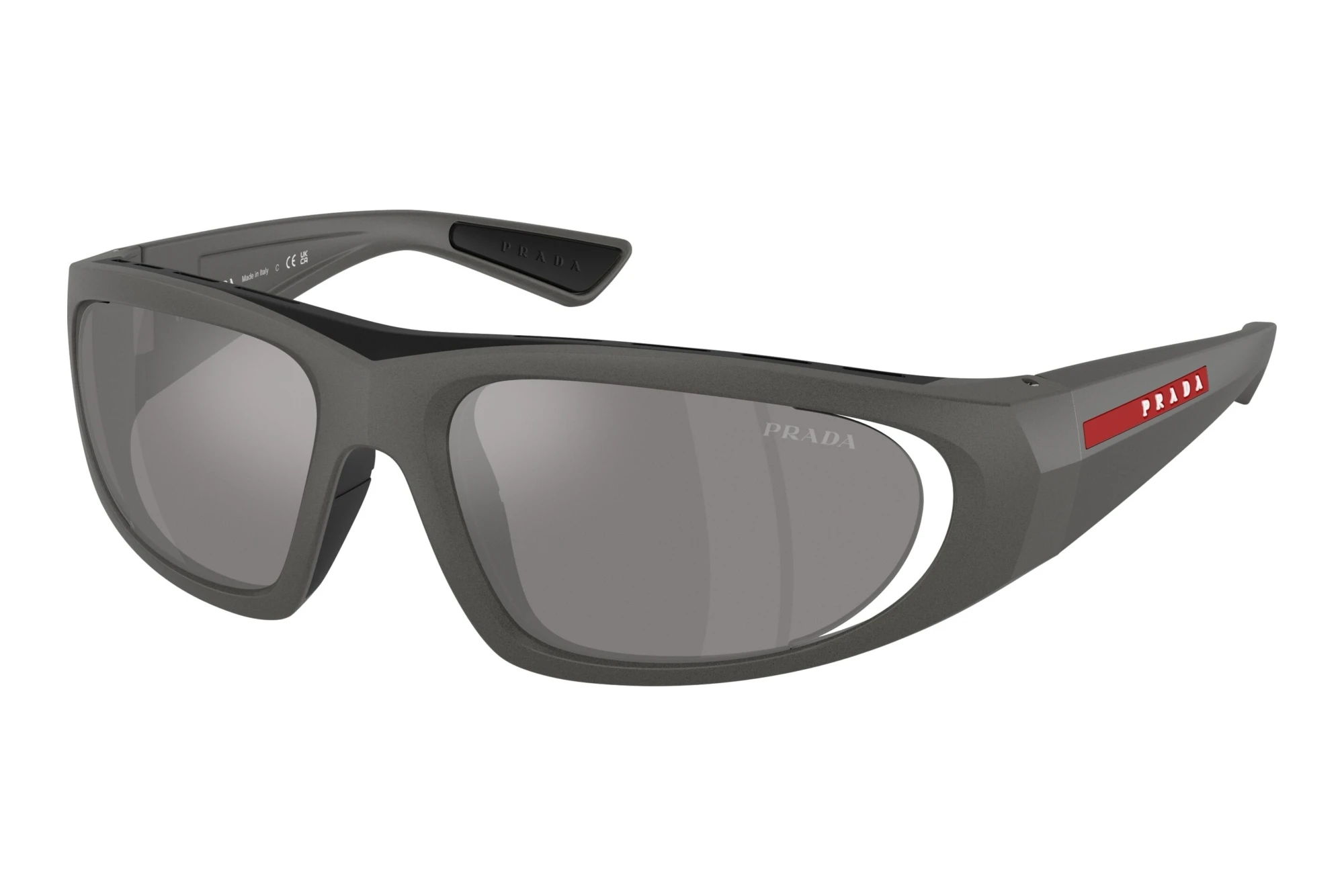 Prada Linea Rossa PS B03S 16X7W1 Grey Mirror SilverMetal Grey Prada Linea Rossa PS B03S 16X7W1 Grey Mirror SilverMetal Grey