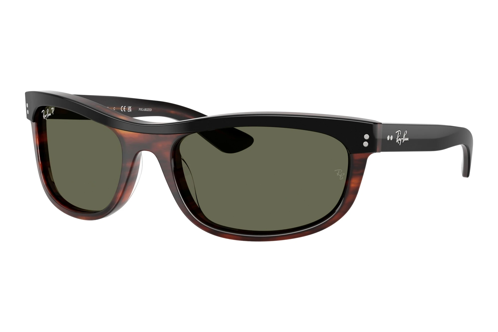 Ray-Ban RB2489 144058 Green PolarizedBlack On Havana Ray-Ban RB2489 144058 Green PolarizedBlack On Havana