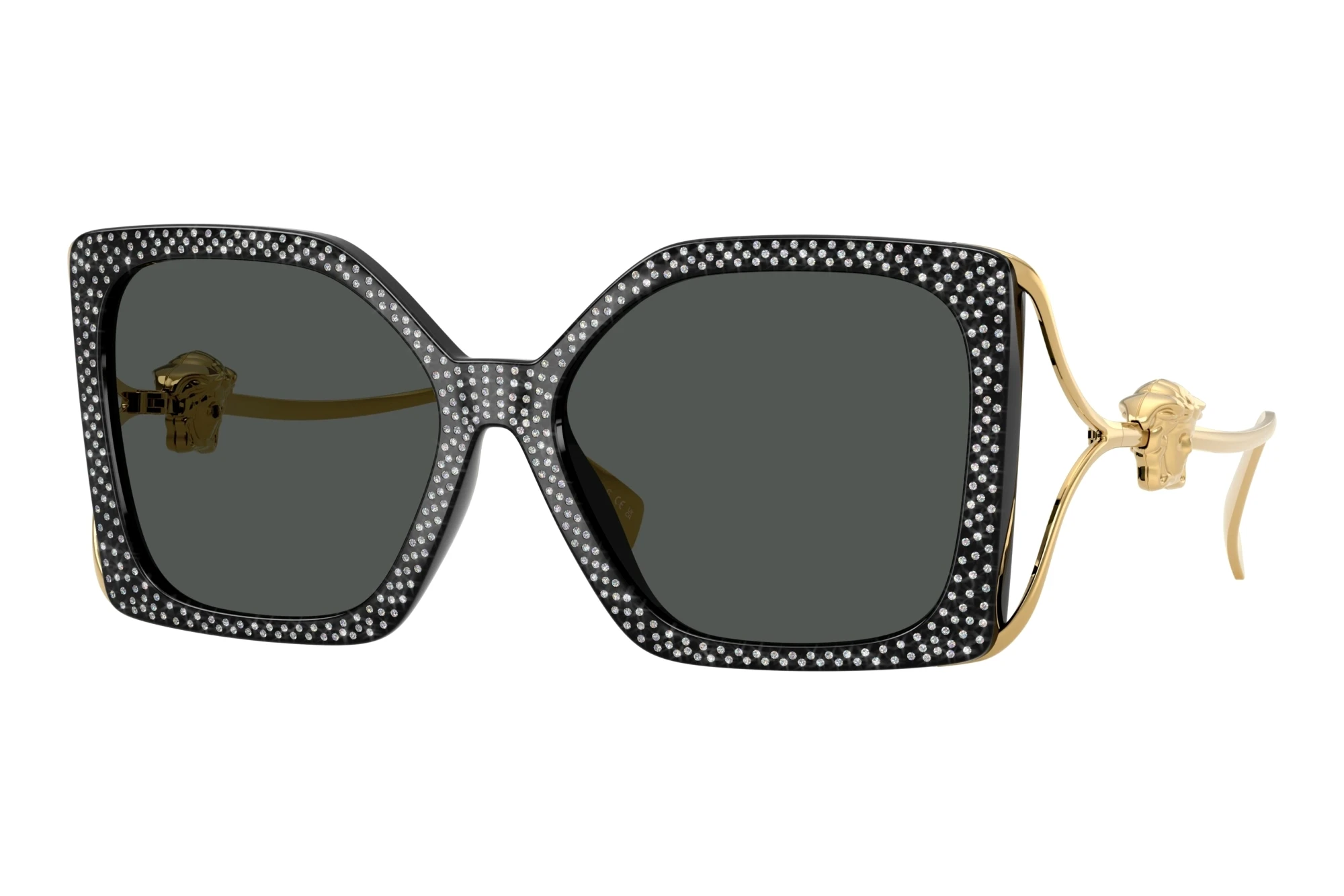 Versace VE4502U 550787 Dark GreyBlack Strass Crystal Versace VE4502U 550787 Dark GreyBlack Strass Crystal