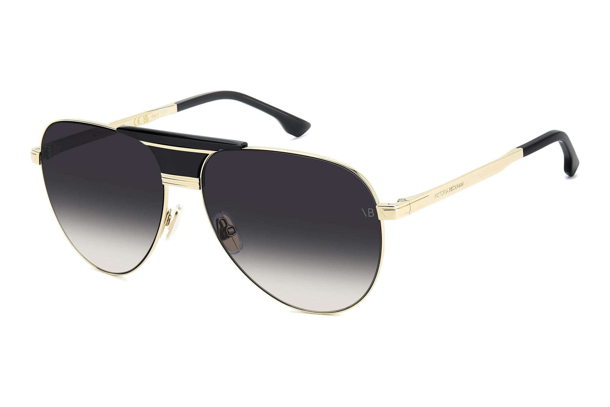 Victoria Beckham VB 7016/S RHL/9O GREY SHADEDGOLD BLACK Victoria Beckham VB 7016/S RHL/9O GREY SHADEDGOLD BLACK