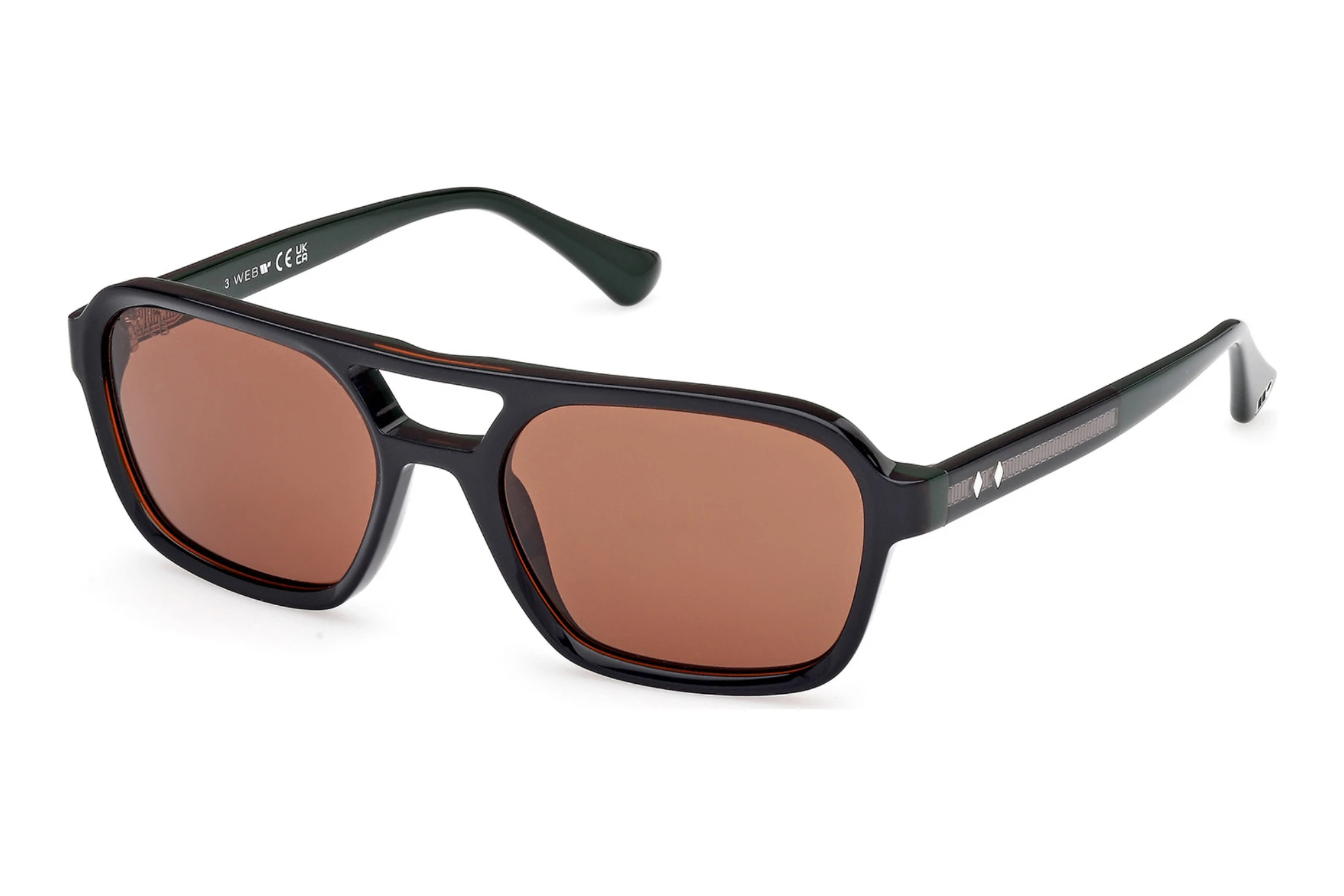 Web Eyewear WE0376 98E braunDunkelgrün/Einfarbig Web Eyewear WE0376 98E braunDunkelgrün/Einfarbig