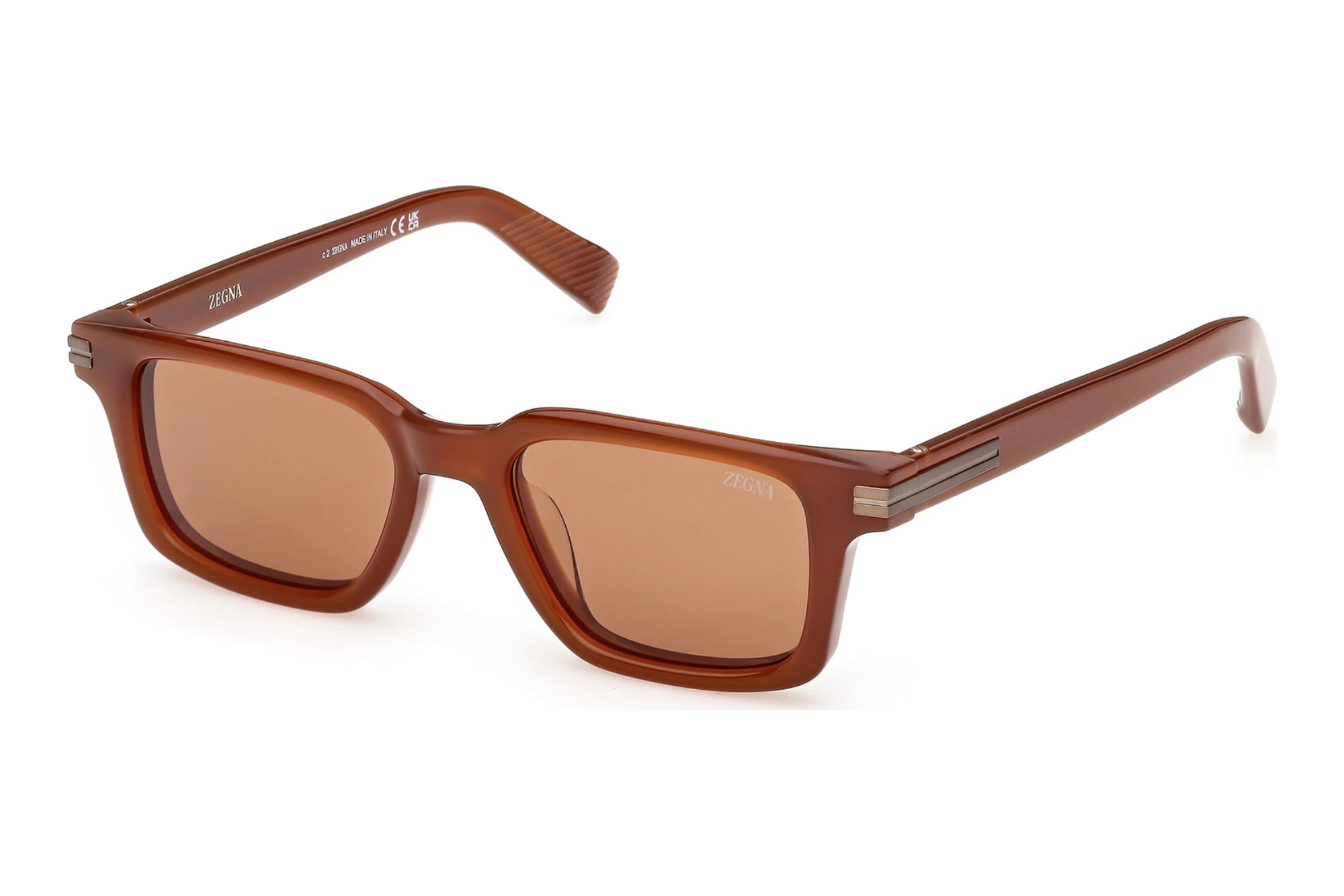 Zegna EZ0280 45E braunGlänzend Hellbraun Zegna EZ0280 45E braunGlänzend Hellbraun