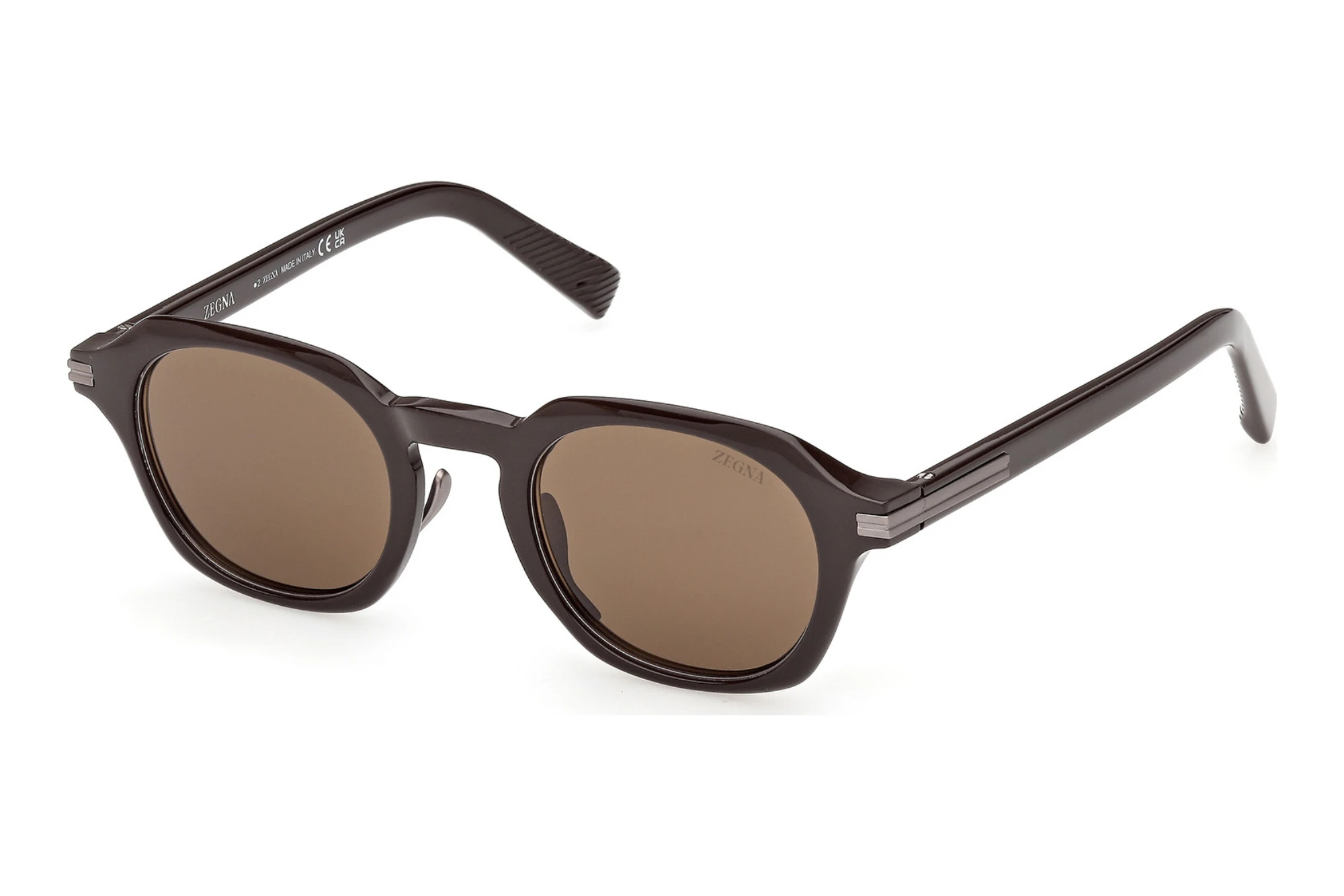 Zegna EZ0286 48E braunGlänzend Dunkelbraun Zegna EZ0286 48E braunGlänzend Dunkelbraun