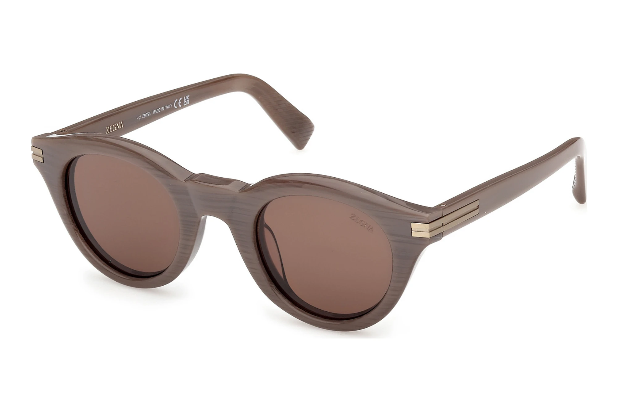 Zegna EZ0302 59E braunBeige Braun/Gestreift Zegna EZ0302 59E braunBeige Braun/Gestreift