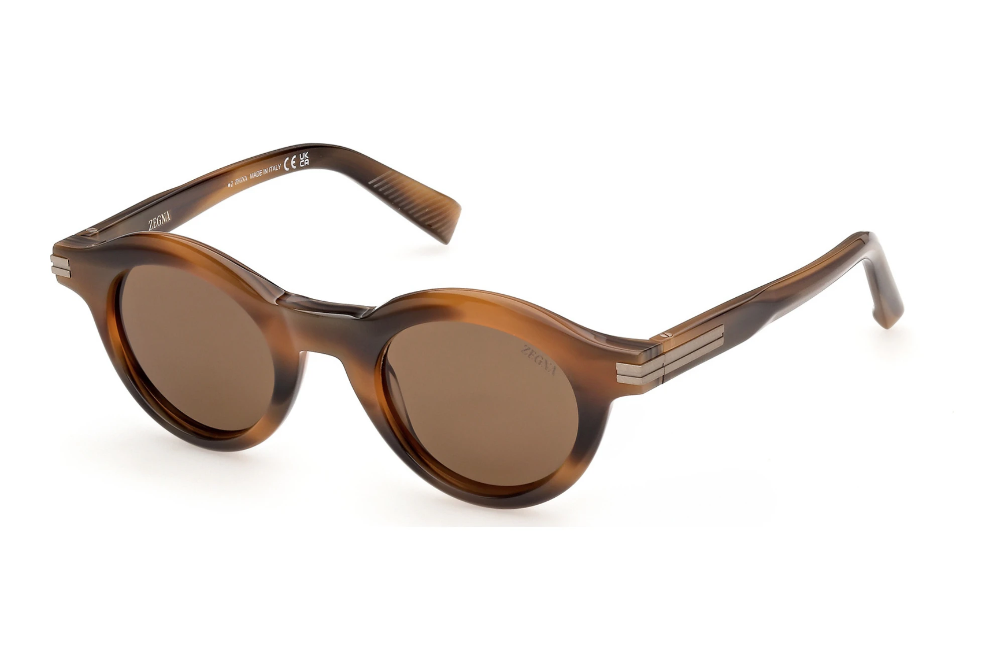 Zegna EZ0313 50E braunHellbraun /Gestreift Zegna EZ0313 50E braunHellbraun /Gestreift