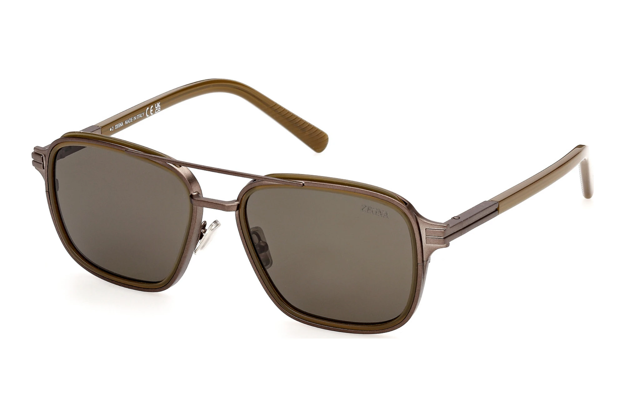Zegna EZ0321 98A grauGlänzend Dunkelgrün Zegna EZ0321 98A grauGlänzend Dunkelgrün