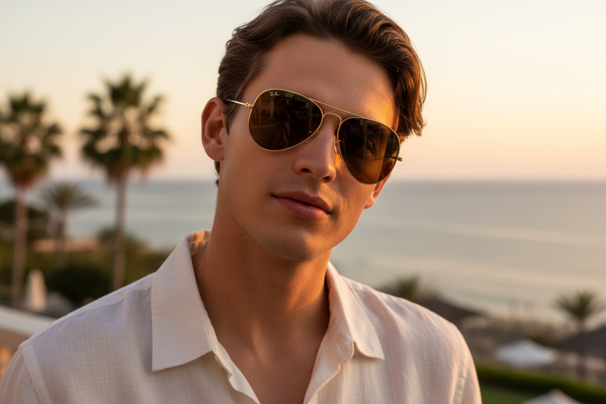 Front view Ray-Ban AVIATOR LARGE METAL (RB3025 - 001/33)