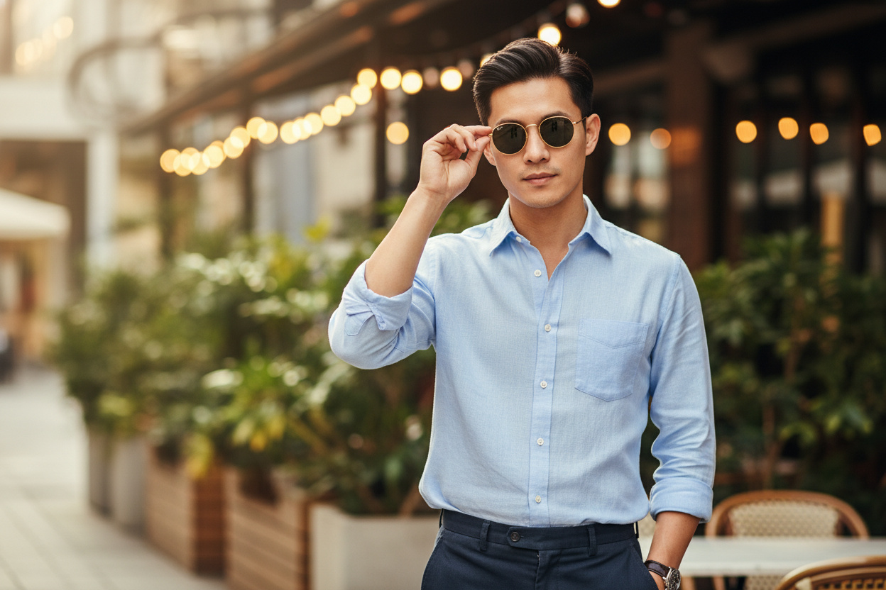 Front view Ray-Ban ROUND METAL (RB3447 - 919648)