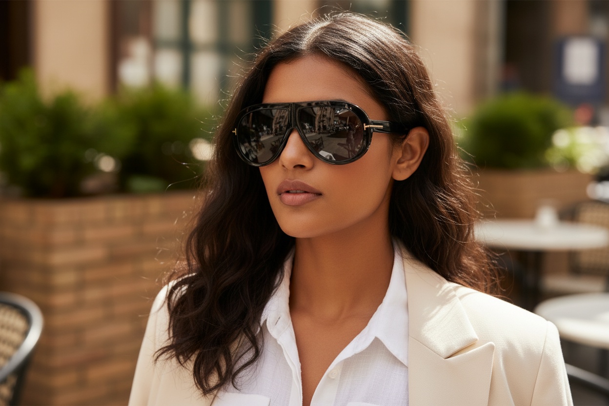 Front view Tom Ford TROY (FT0836 - 01A)