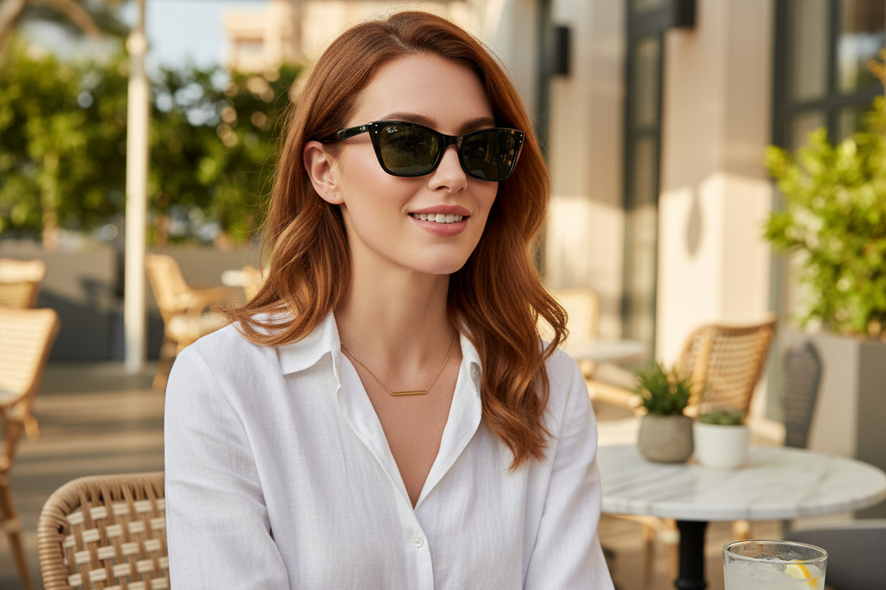 Front view Ray-Ban LADY BURBANK (RB2299 - 901/31)