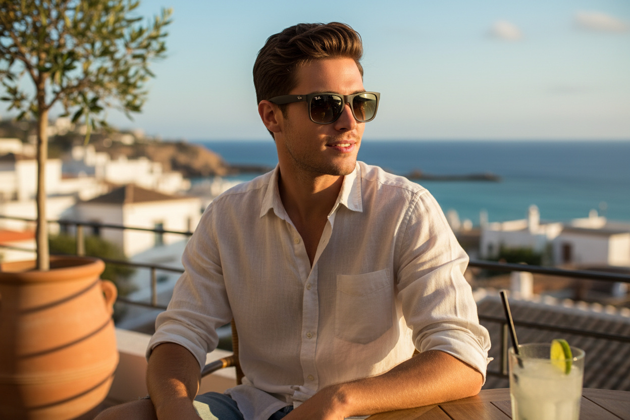 Front view Ray-Ban JUSTIN (RB4165 - 854/7Z)
