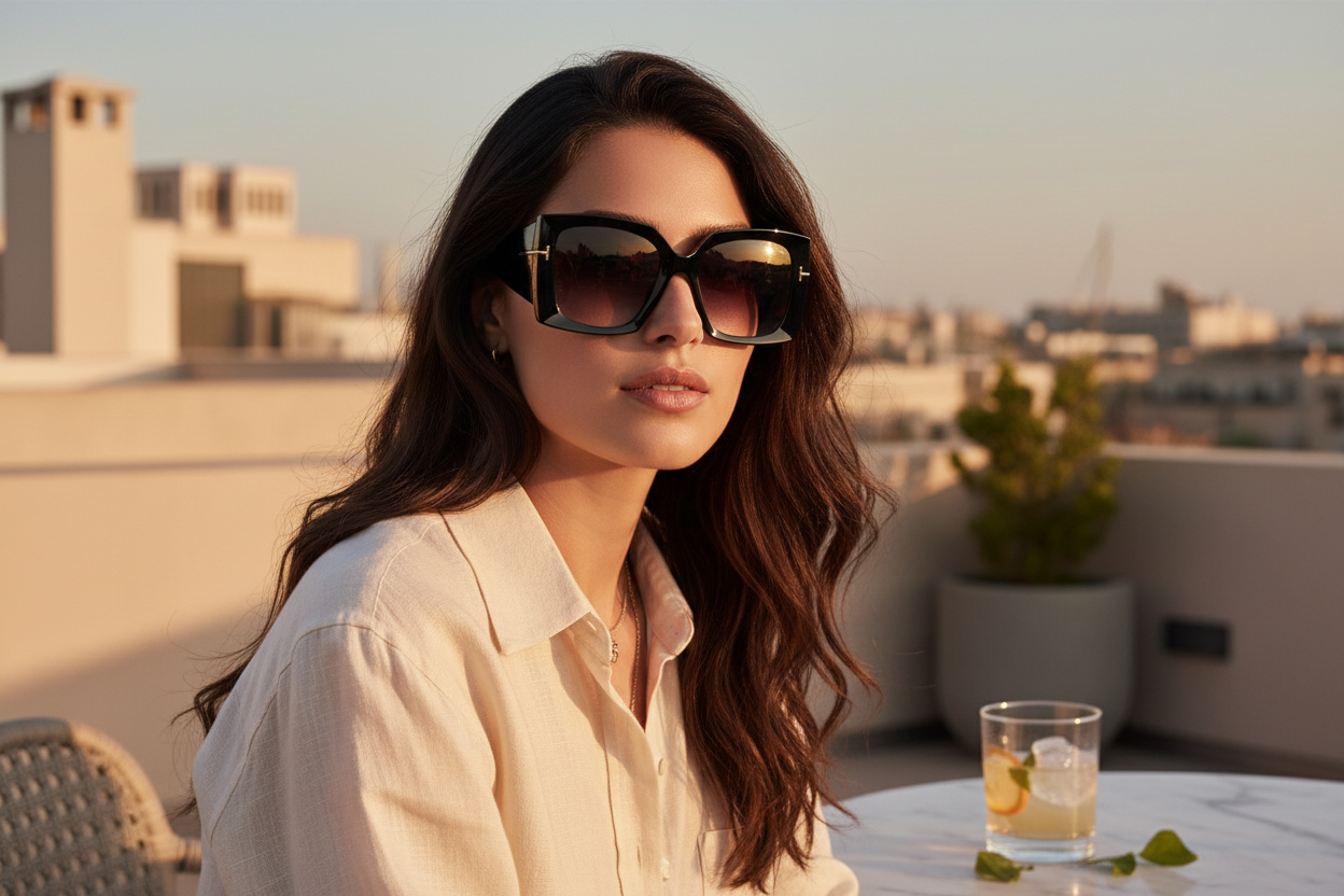 Front view Tom Ford JACQUETTA (FT0921 - 01B)