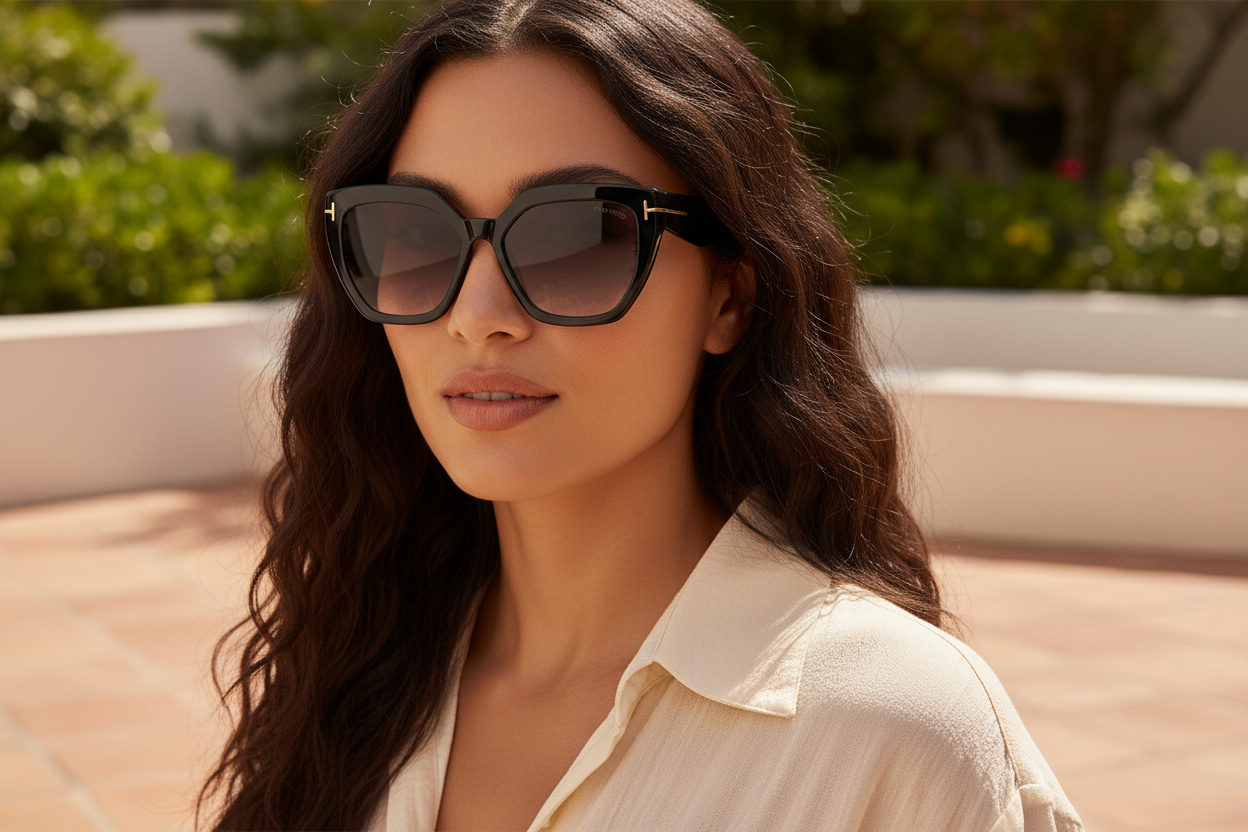 Front view Tom Ford PHOEBE (FT0939 - 01B)