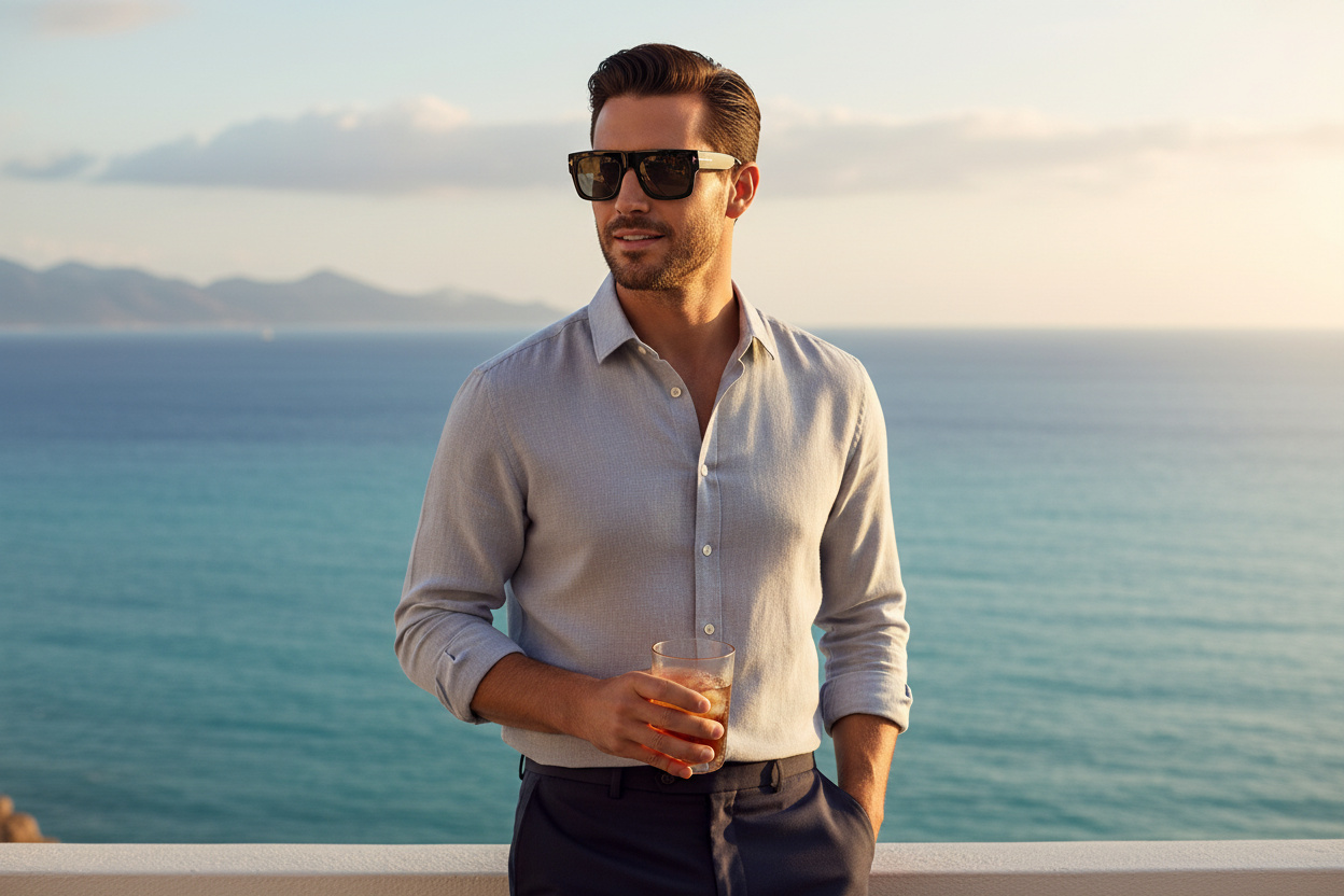 Front view Tom Ford FAUSTO (FT0711-N - 02A)
