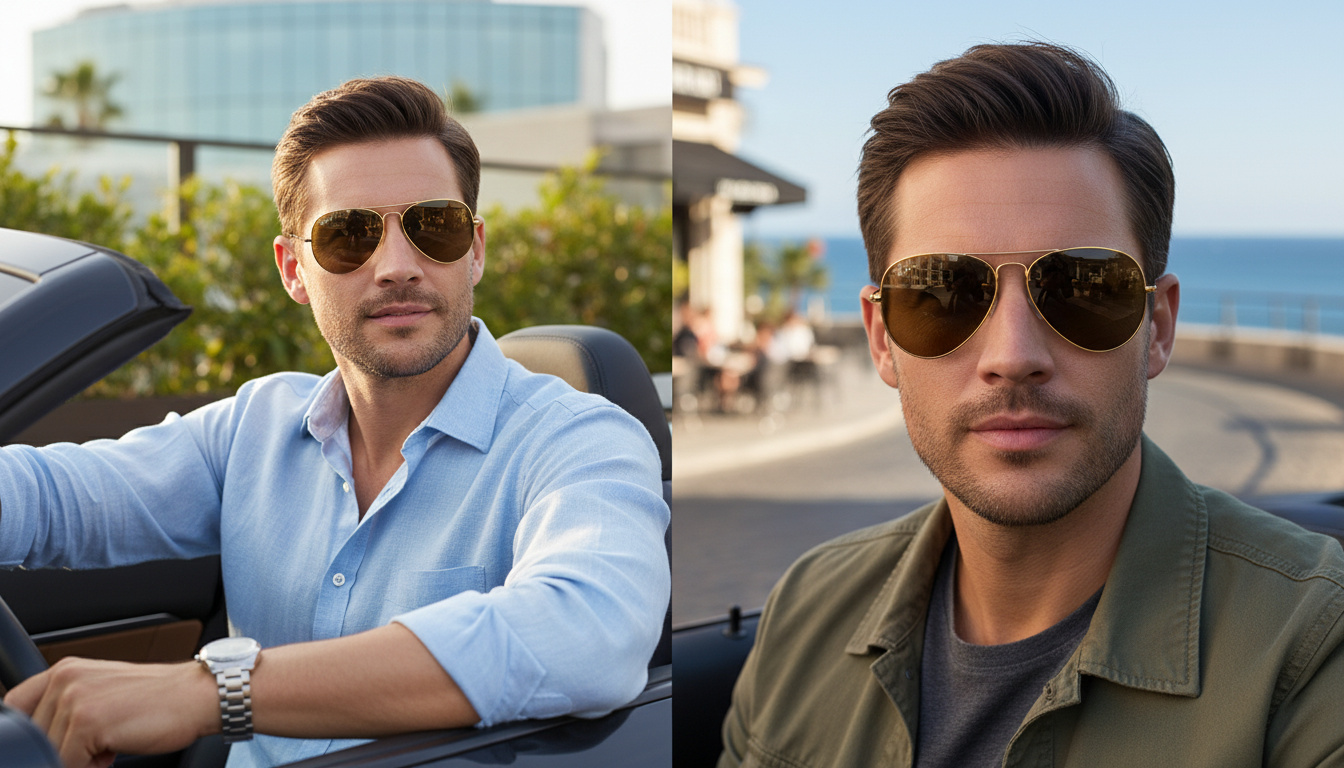 Front view Ray-Ban AVIATOR LARGE METAL (RB3025 - 9196G5)