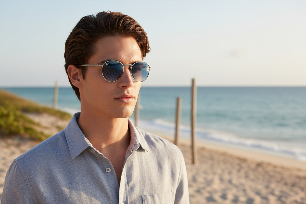 Front view Ray-Ban NEW ROUND (RB3637 - 003/3F)