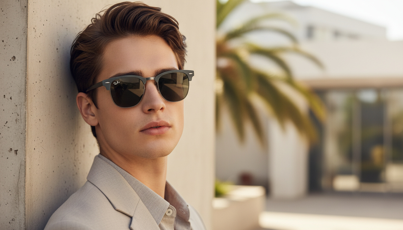Front view Ray-Ban CLUBMASTER METAL (RB3716 - 9256B1)