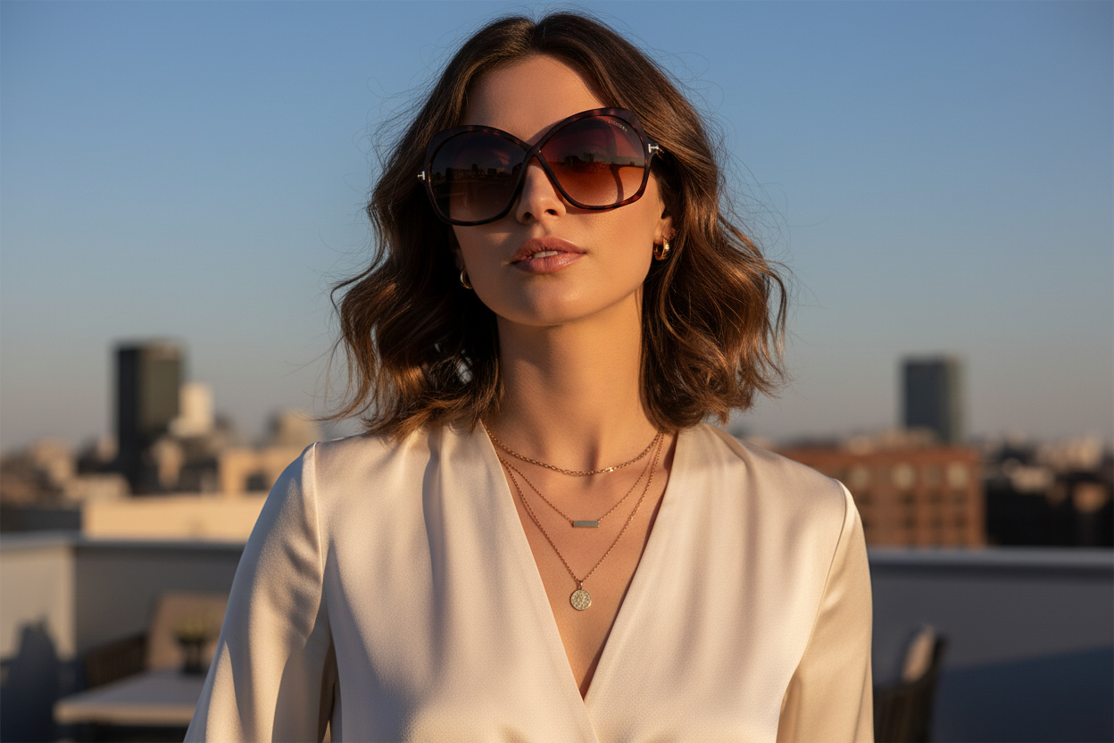 Front view Tom Ford ROSEMIN (FT1013 - 52F)