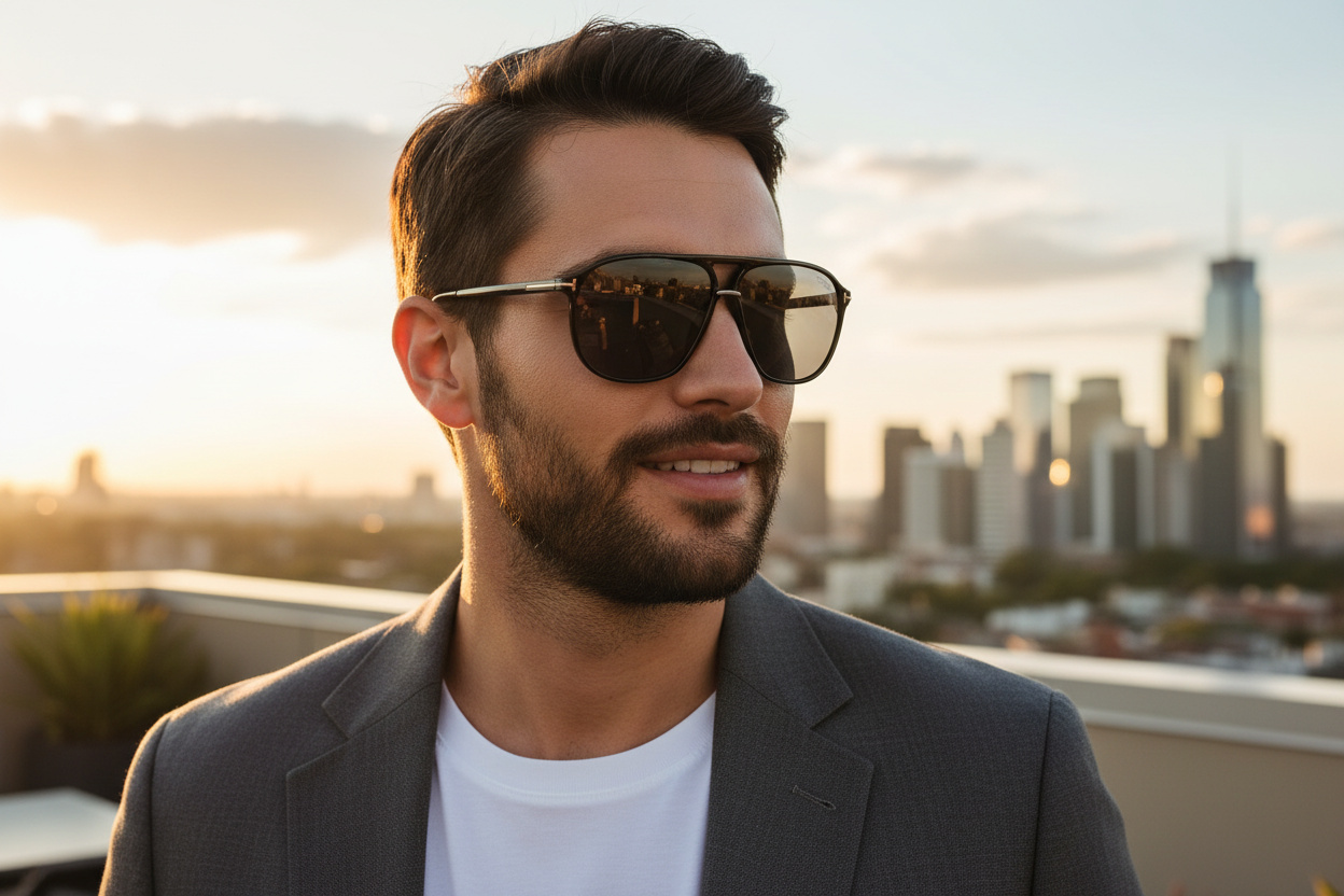 Front view Tom Ford BRUCE (FT1026-N - 01D)