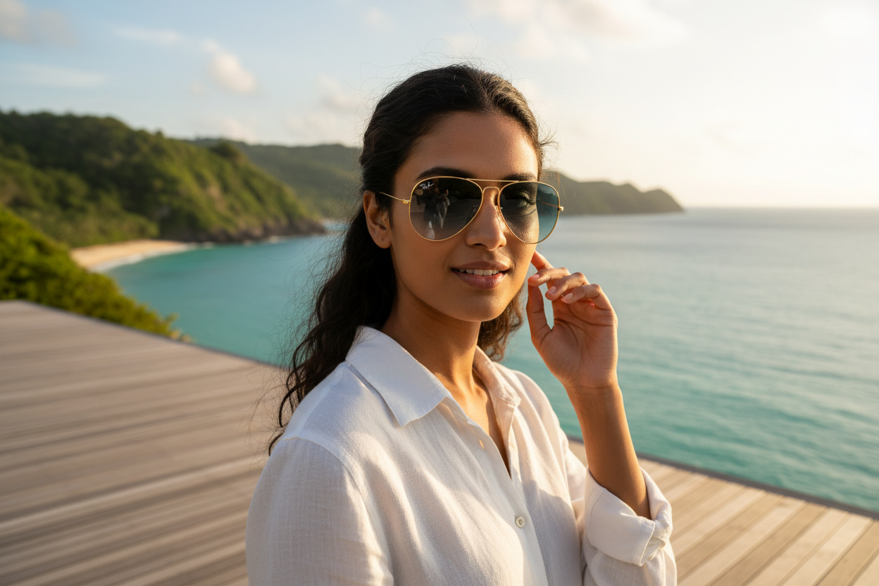 Front view Ray-Ban AVIATOR LARGE METAL (RB3025 - 001/3M)