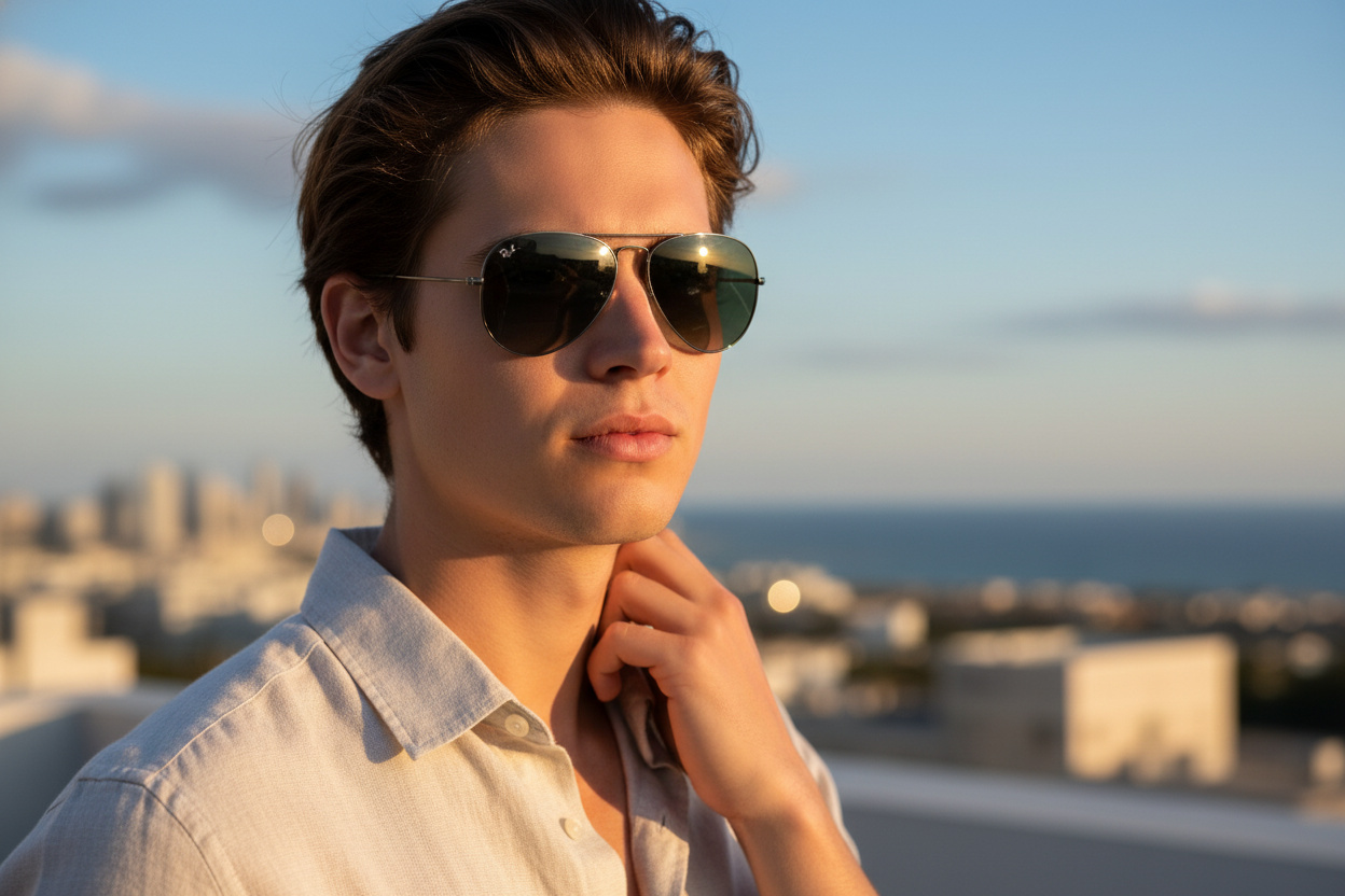 Front view Ray-Ban AVIATOR LARGE METAL (RB3025 - 004/71)