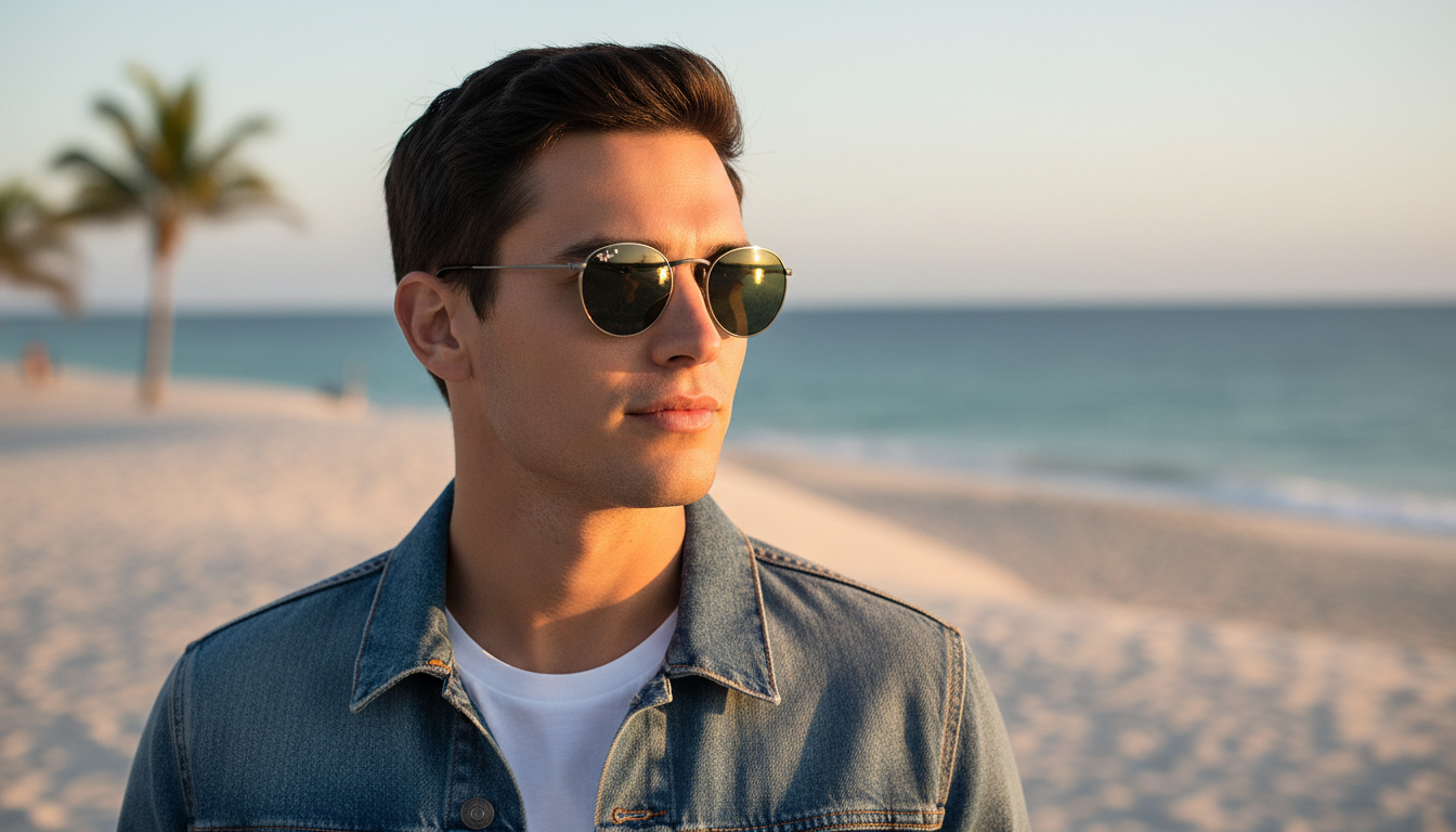 Front view Ray-Ban ROUND METAL (RB3447 - 004/G4)