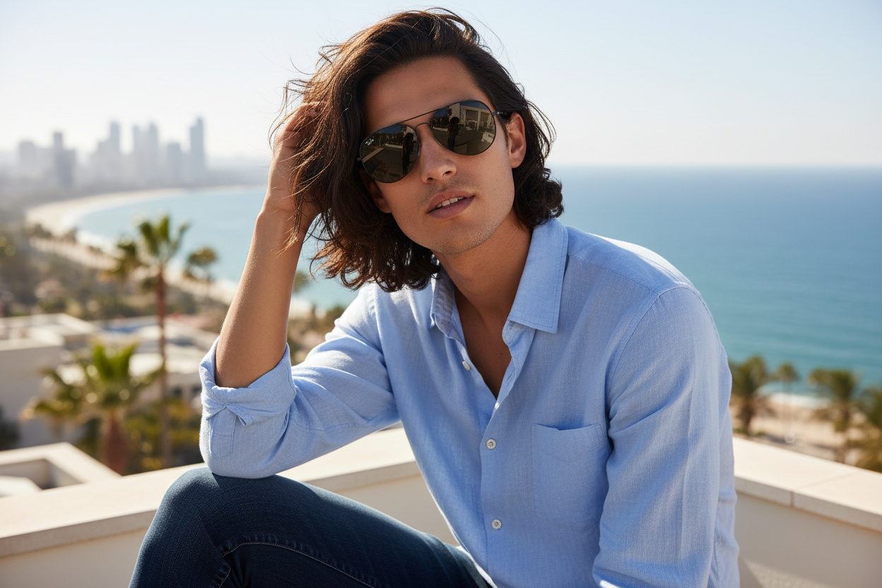 Front view Ray-Ban BAIN BRIDGE (RB3735 - 002/B1)