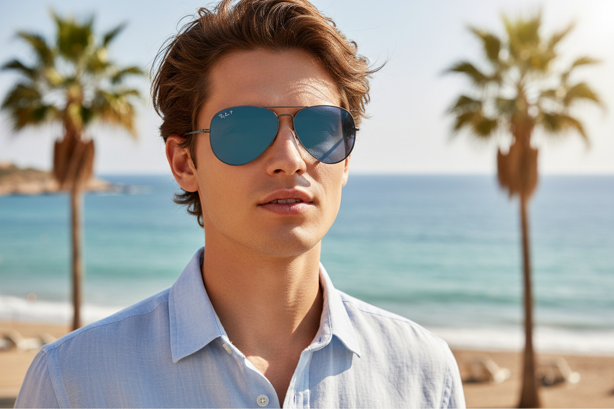 Front view Ray-Ban AVIATOR TITANIUM (RB8089 - 165/S2)
